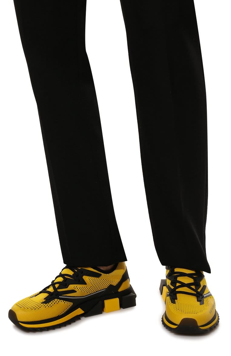 Dolce & Gabbana Yellow Sorrento Low-Top Sneakers