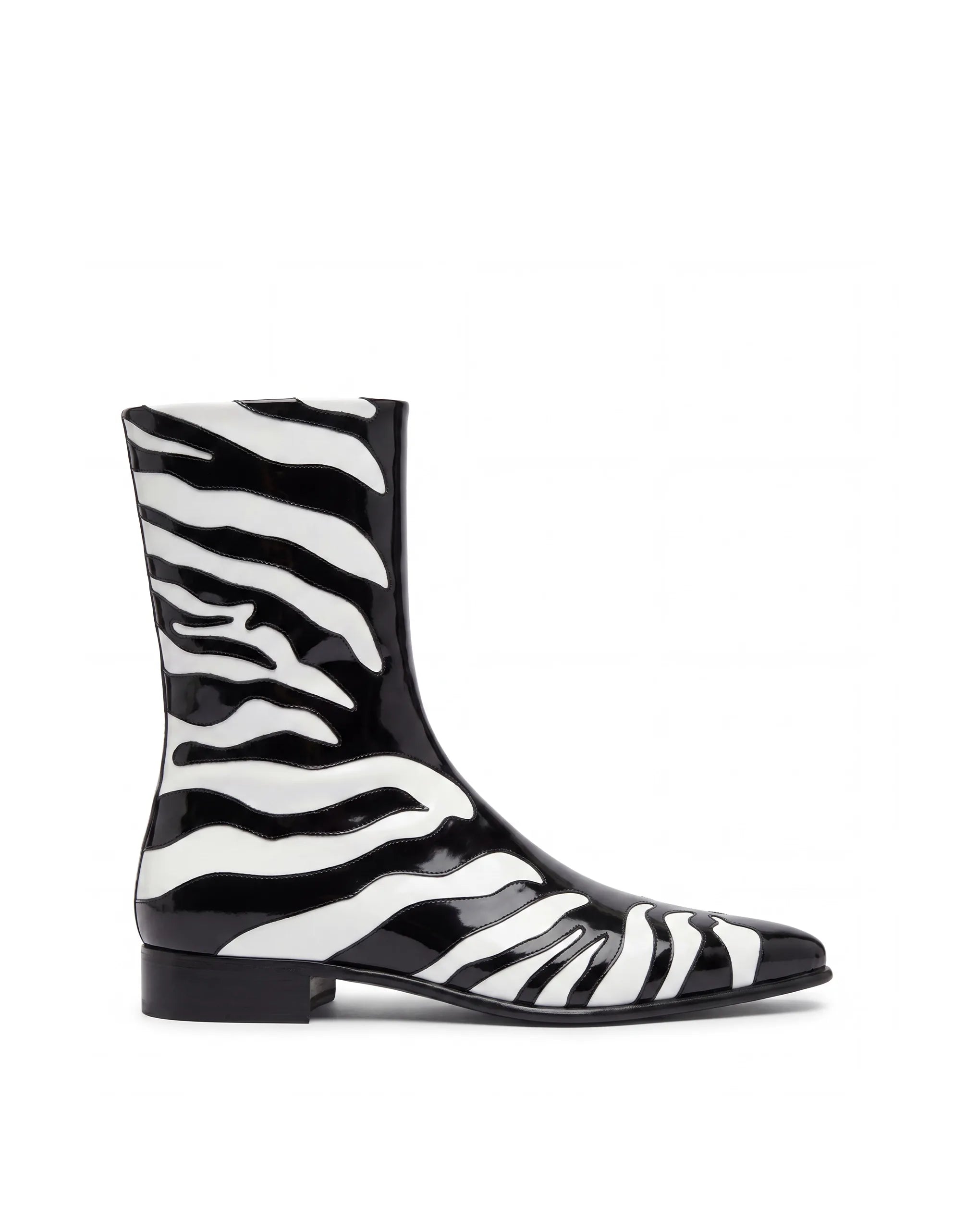 Dolce & Gabbana Zebra Leather Ankle Boots