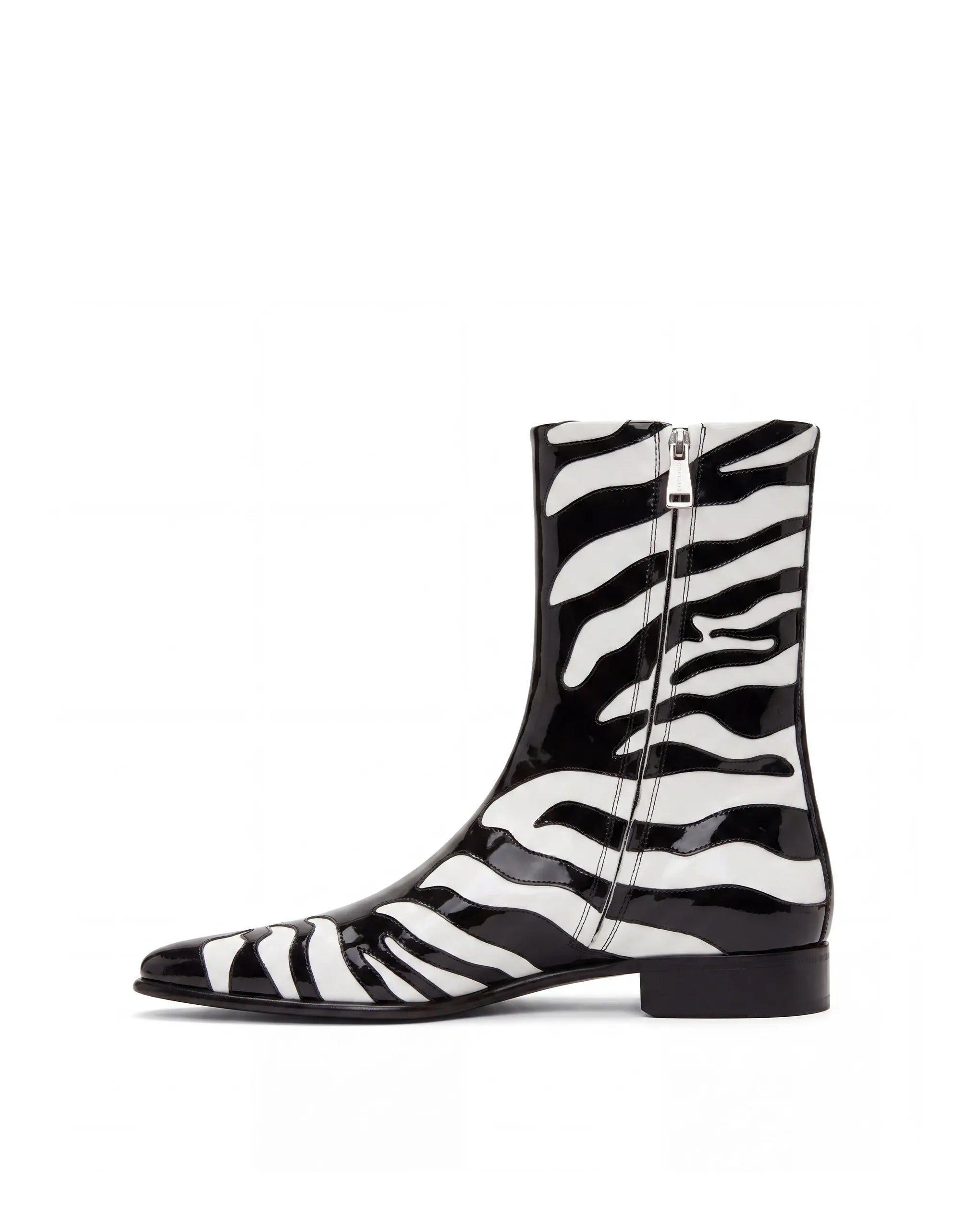Dolce & Gabbana Zebra Leather Ankle Boots