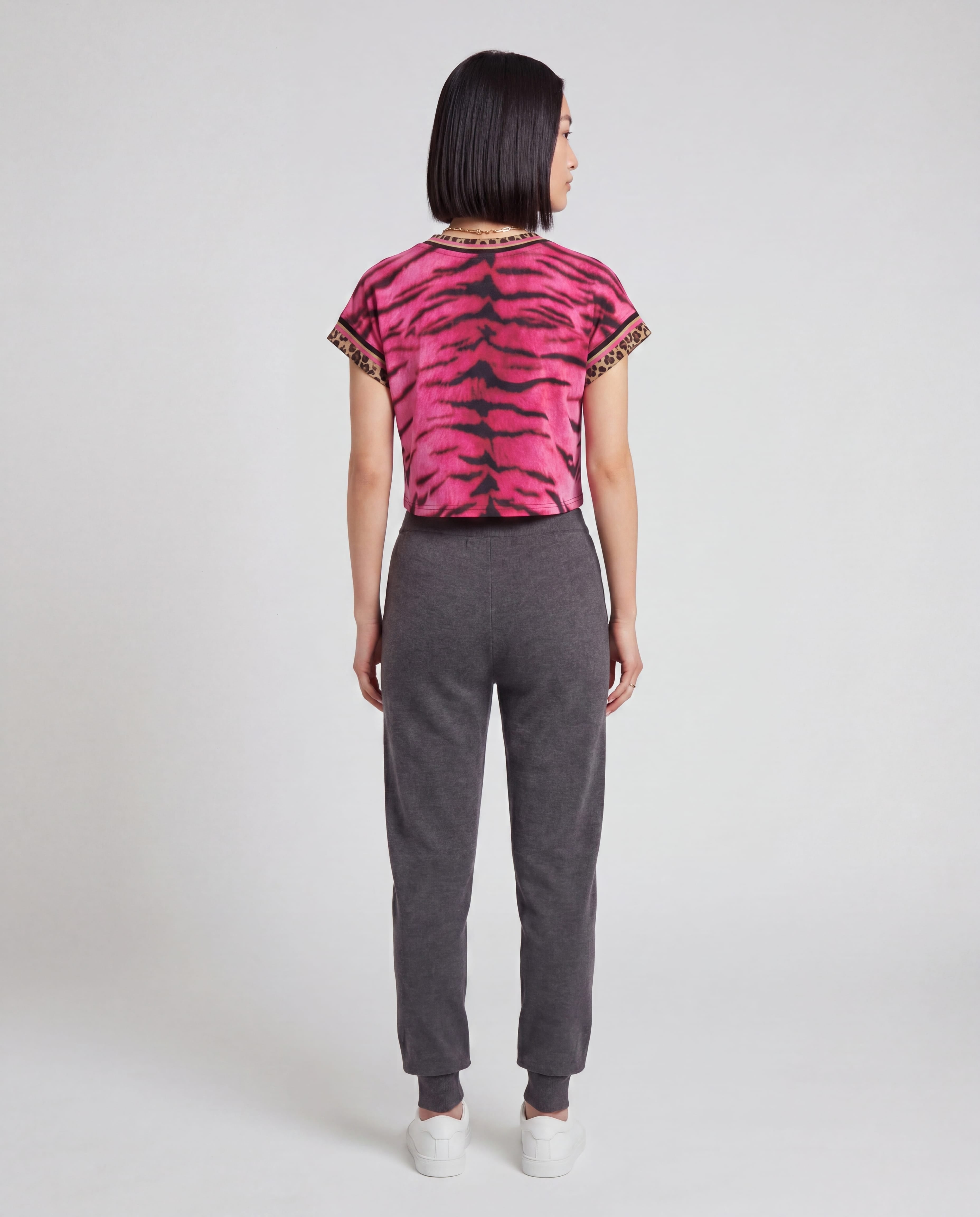 Dolce & Gabbana Zebra Print Cropped T-Shirt