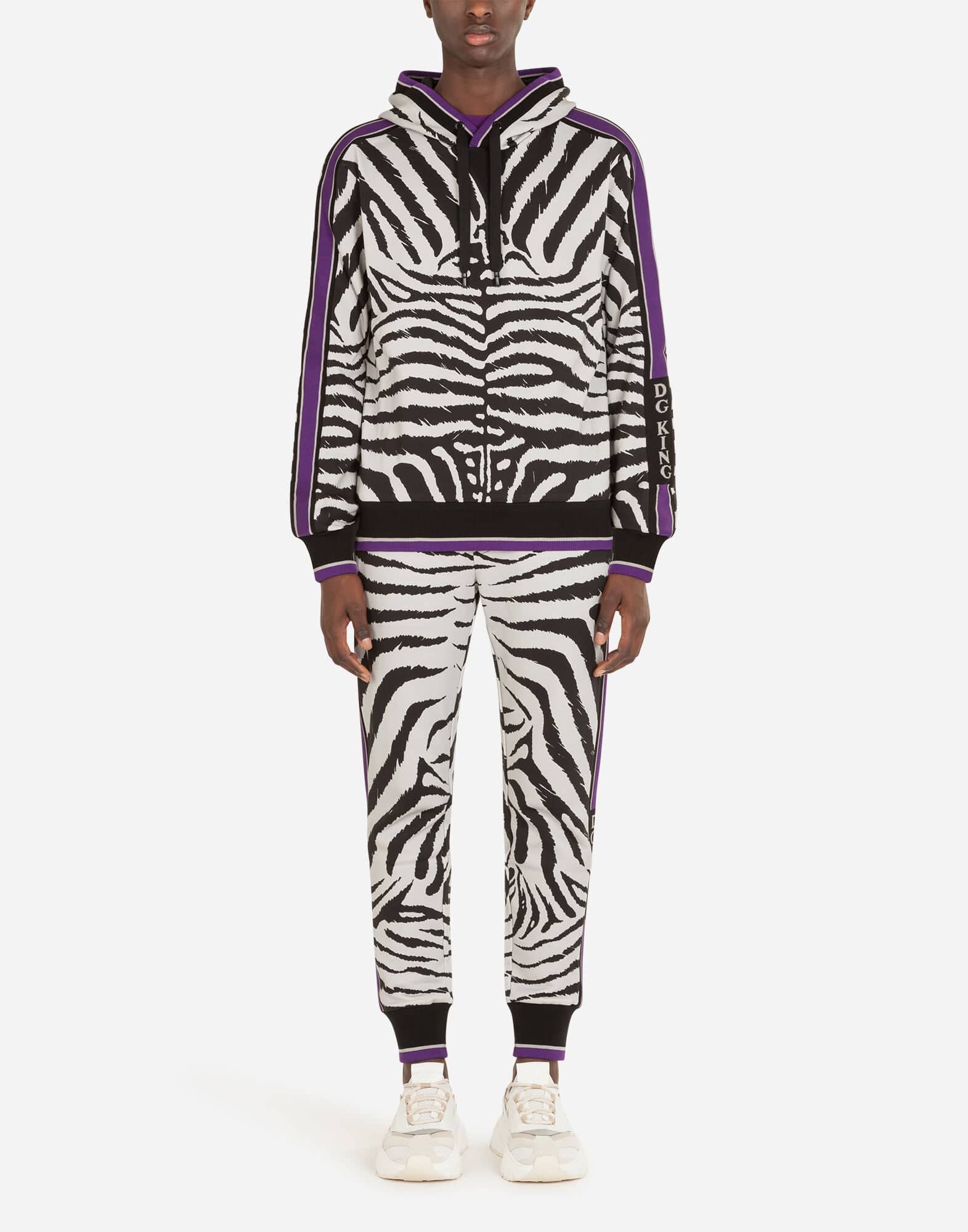 Dolce & Gabbana Zebra-Print Jersey Jogging Pants