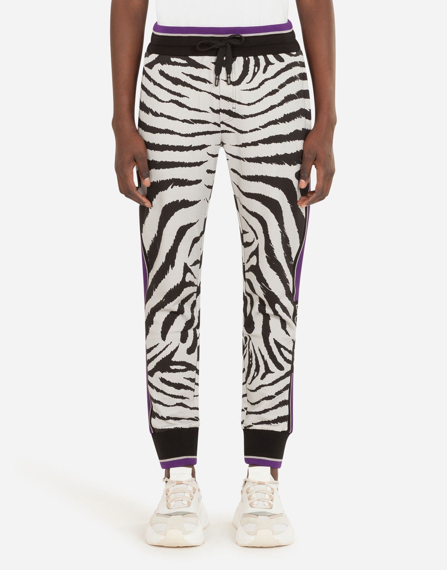Dolce & Gabbana Zebra-Print Jersey Jogging Pants