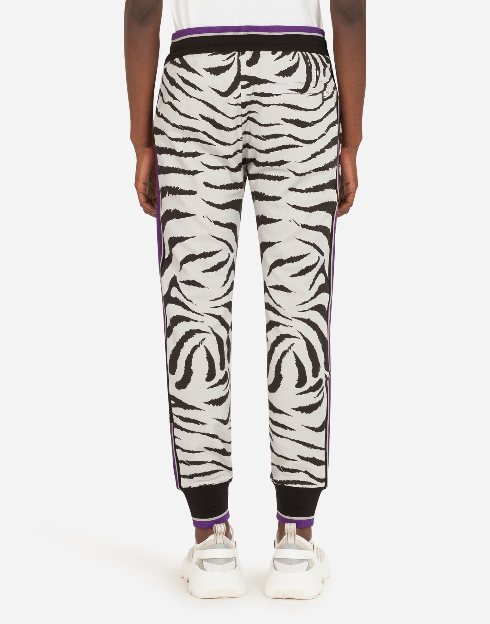 Dolce & Gabbana Zebra-Print Jersey Jogging Pants