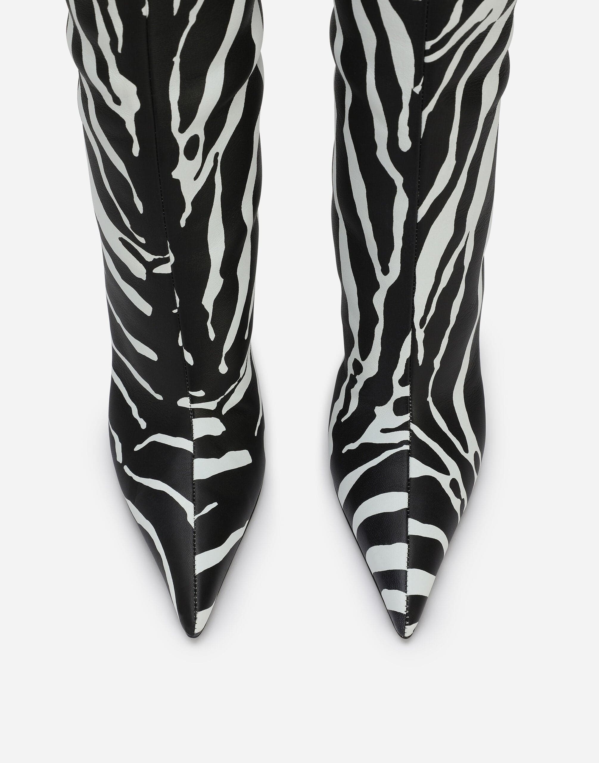 Dolce & Gabbana Zebra-Print Nappa Leather Boots