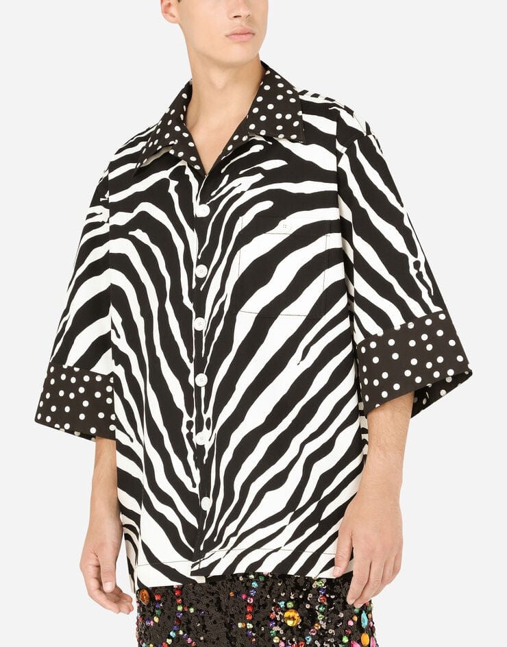 Dolce & Gabbana Zebra Print Three-Quarter Sleeves Shirt