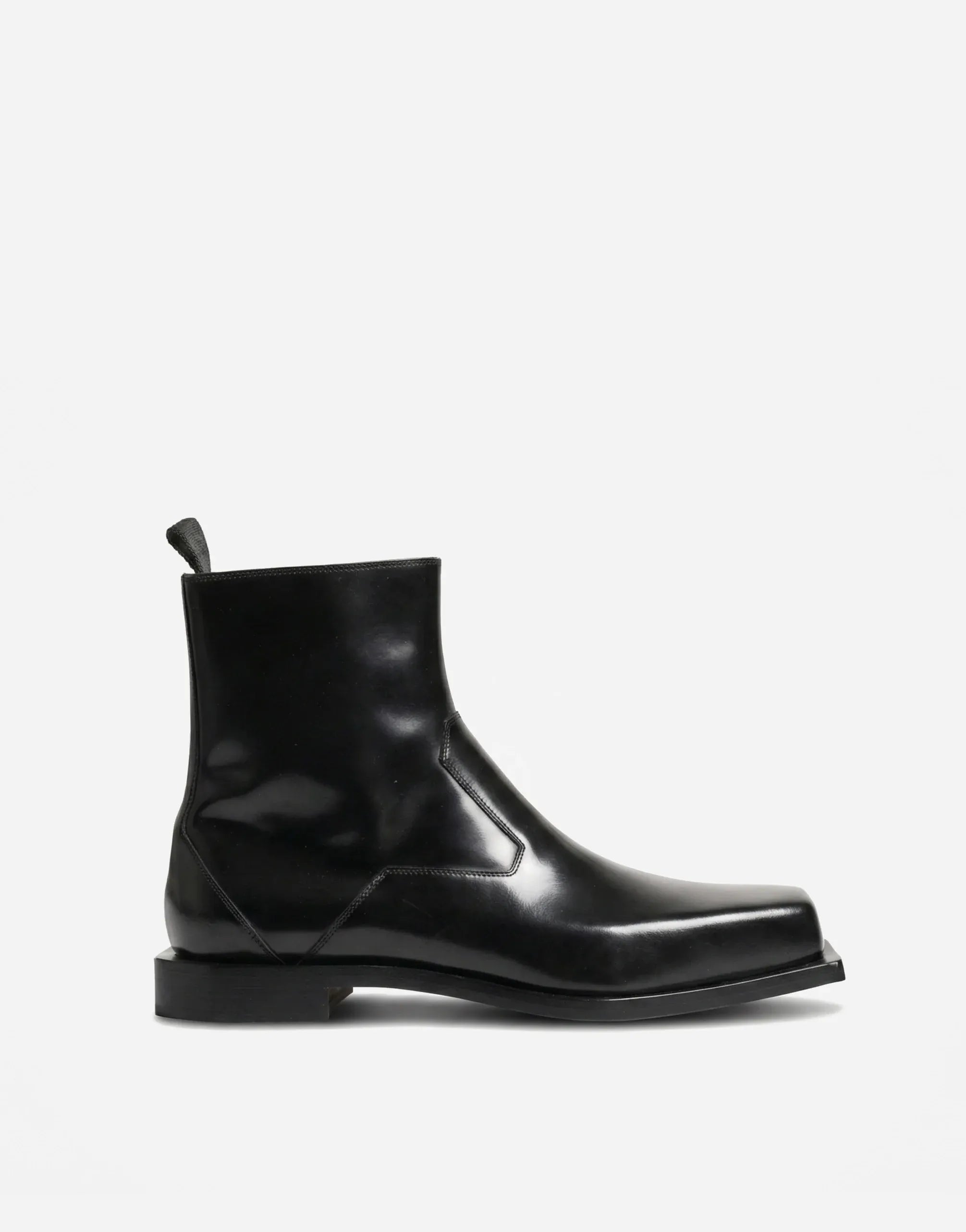 Dolce & Gabbana Zip-Closure Black Leather Boots