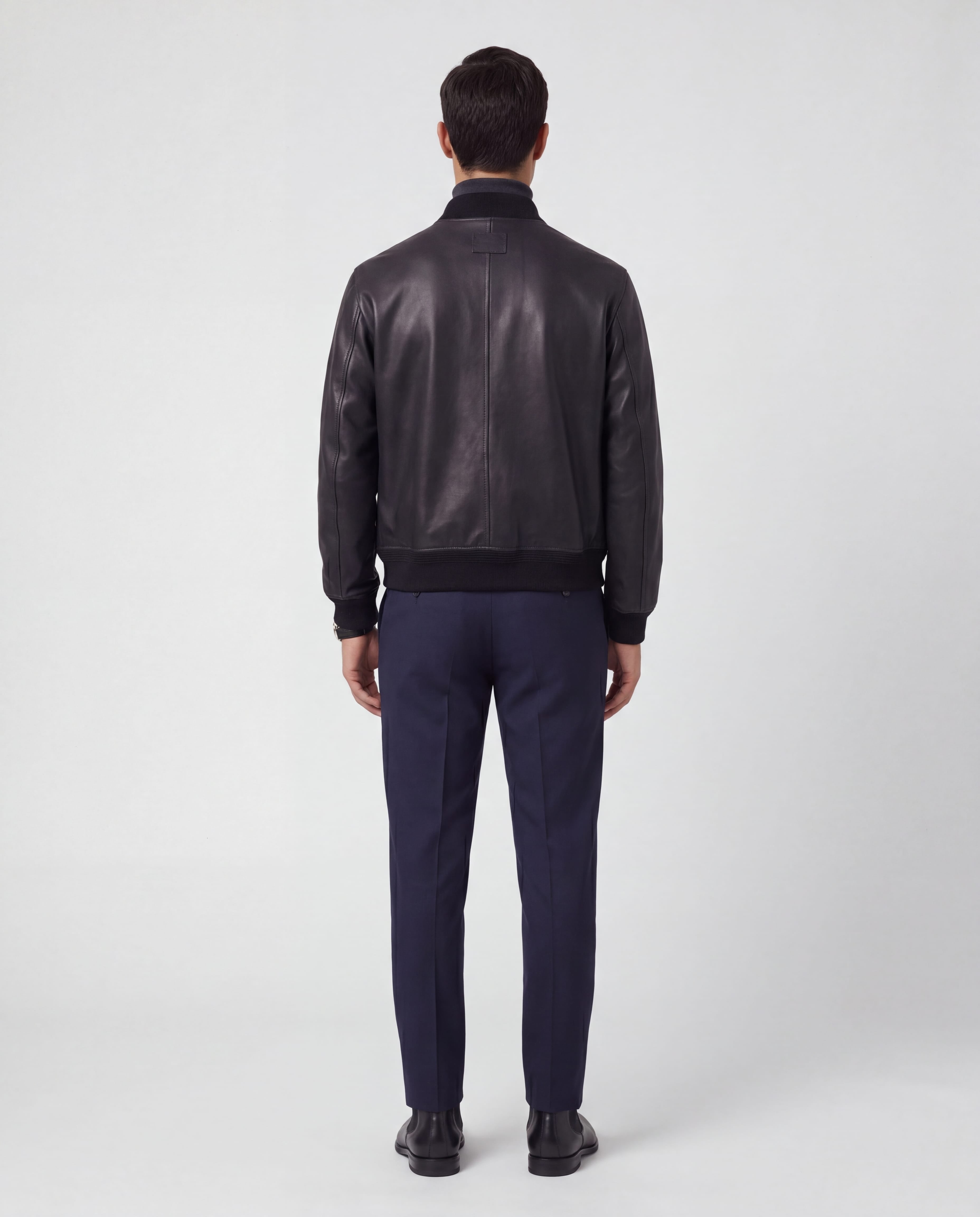 Dolce & Gabbana Dolce & Gabbana Zip-Up Logo Leather Jacket