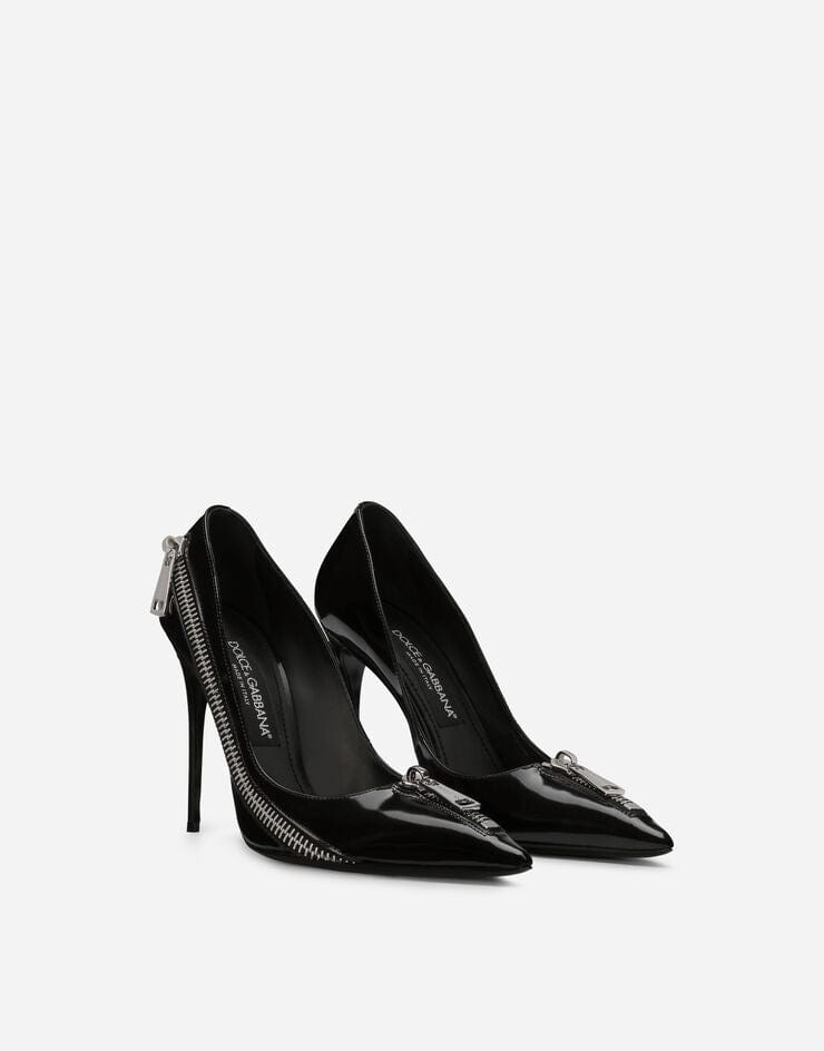 Dolce & Gabbana Zip-Up Patent Leather Pumps