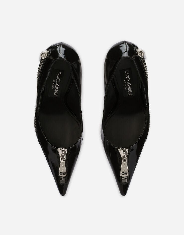 Dolce & Gabbana Zip-Up Patent Leather Pumps