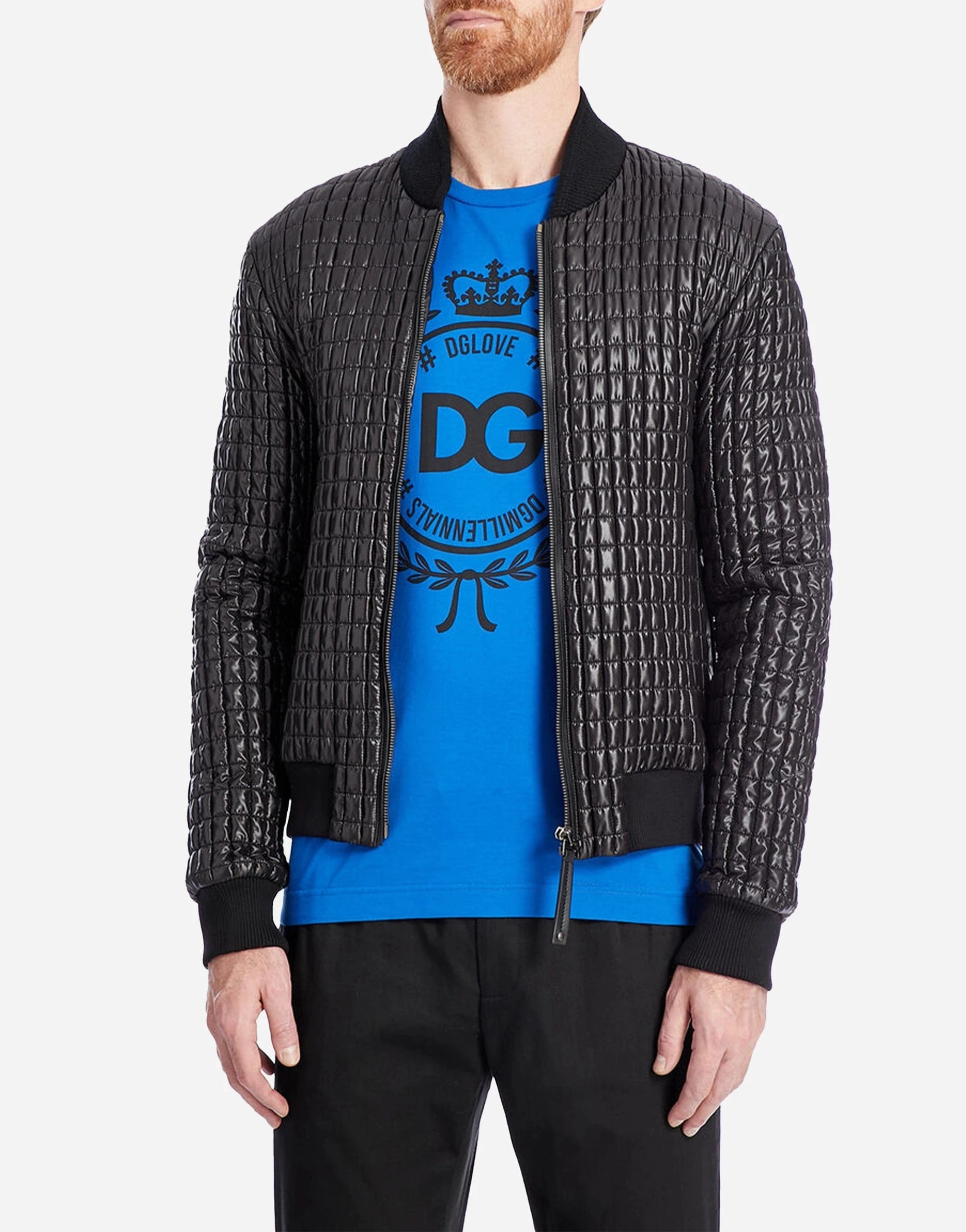 Dolce & Gabbana Zipped Quilted Bomber Jacket