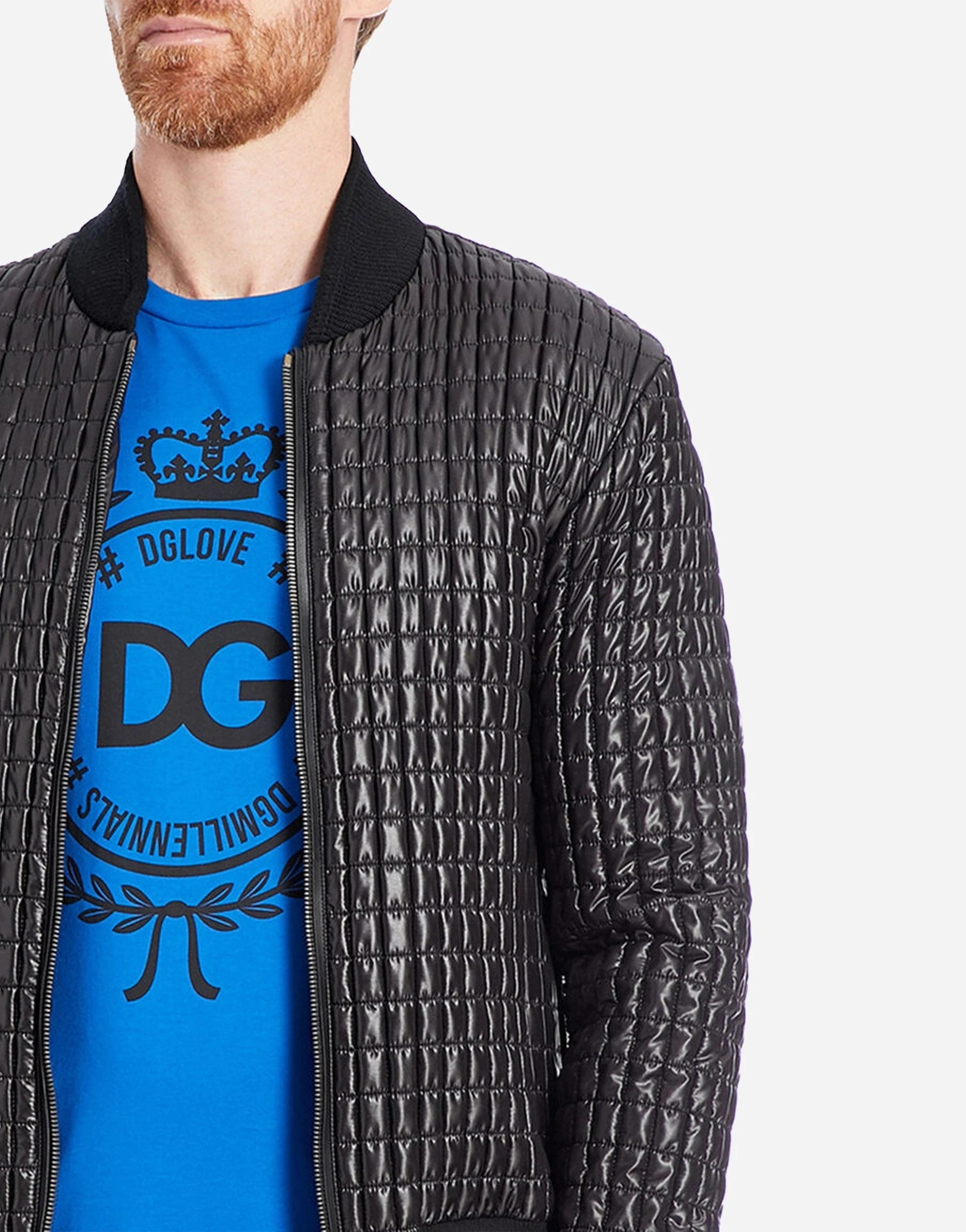 Dolce & Gabbana Zipped Quilted Bomber Jacket