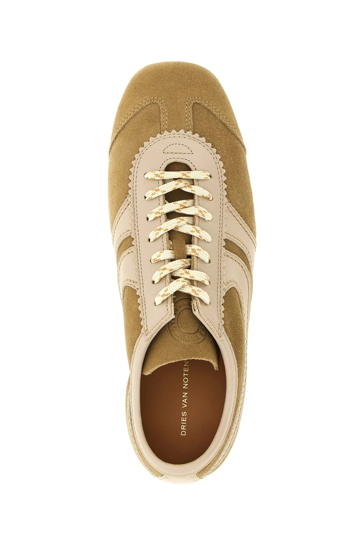 Dries Van Noten Dries Van Noten Beige Suede Sneakers