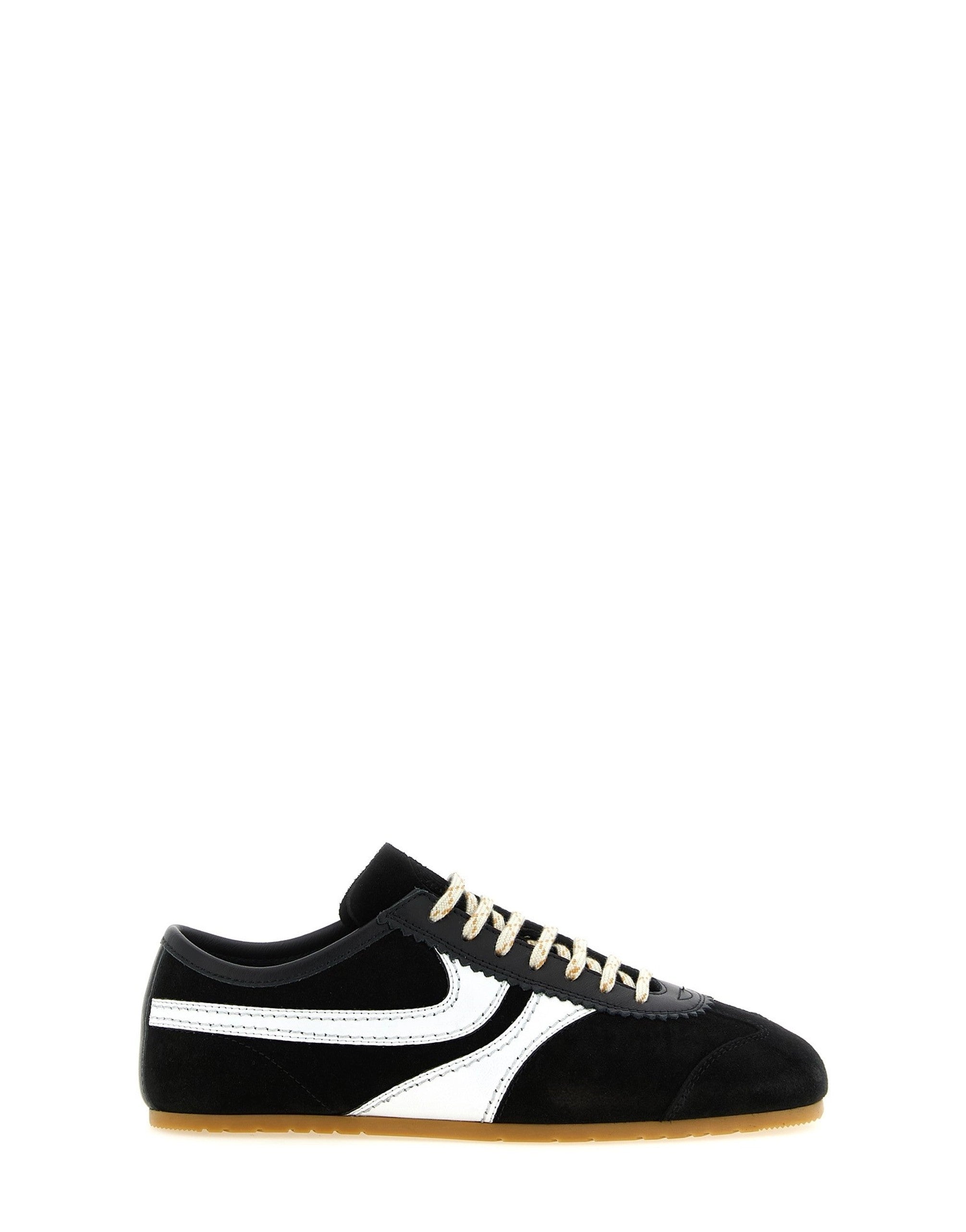 Dries Van Noten Black Suede Low-Top Sneakers