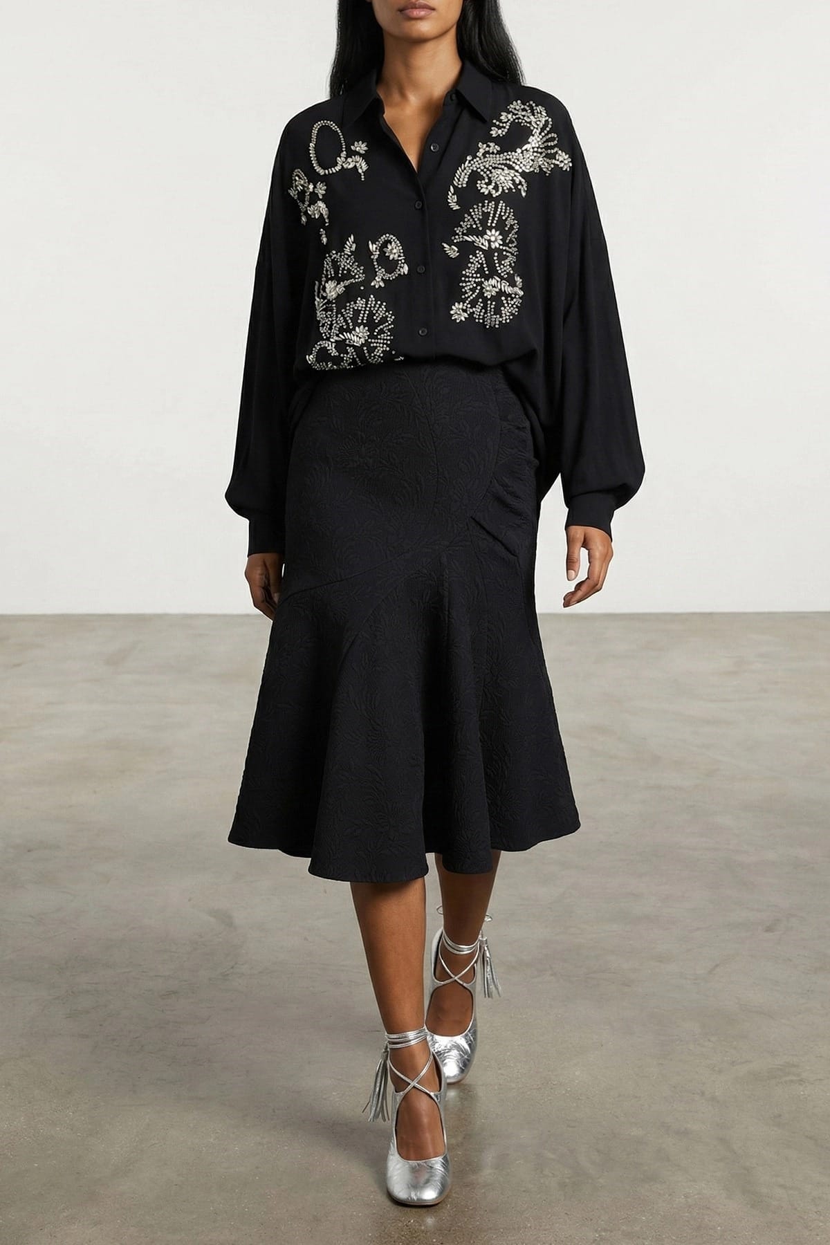 Dries Van Noten Casia Crystal Appliqué Shirt - alternate view