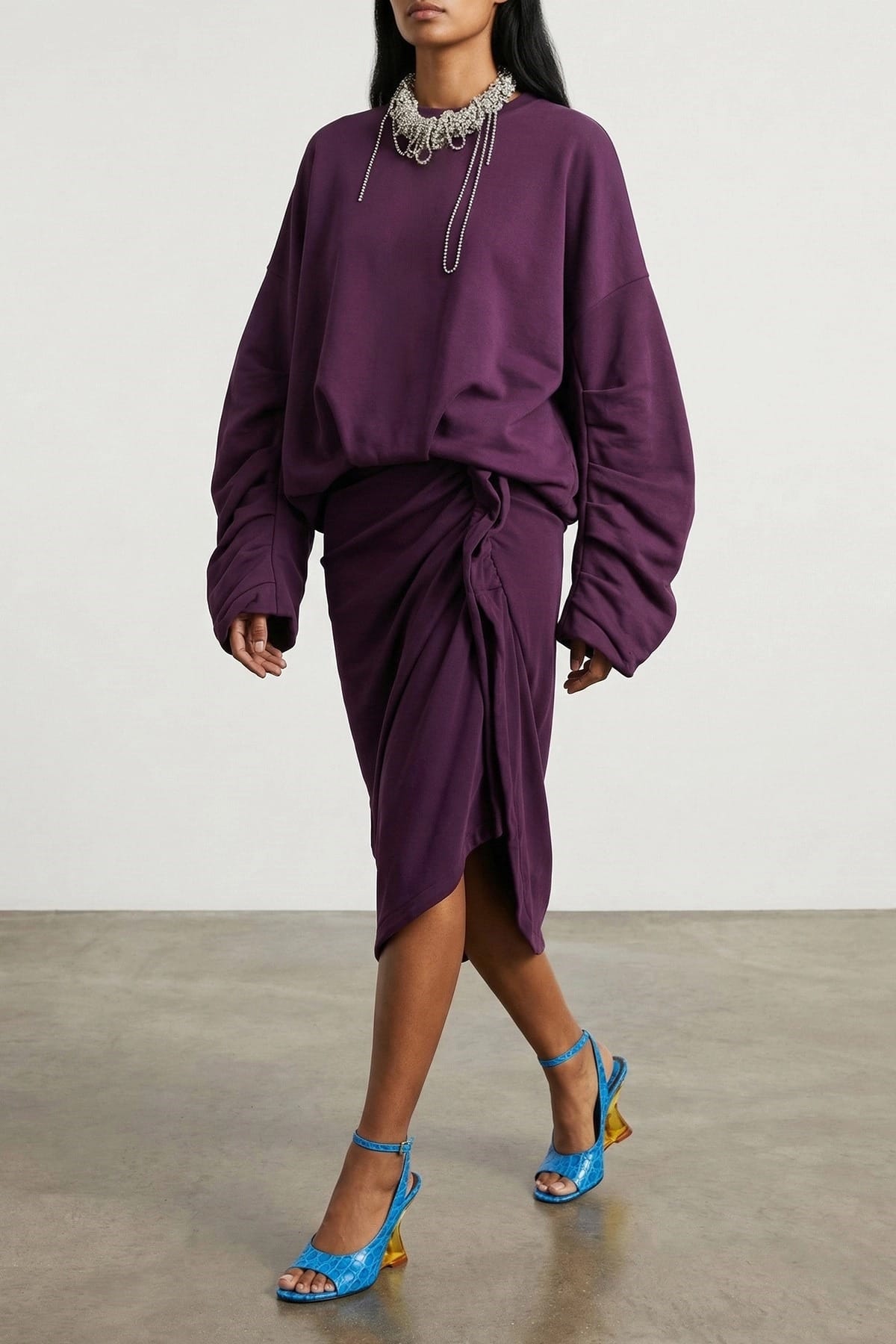 Dries Van Noten Sandali con zeppa in pelle goffrata Dries Van Noten - alternate view
