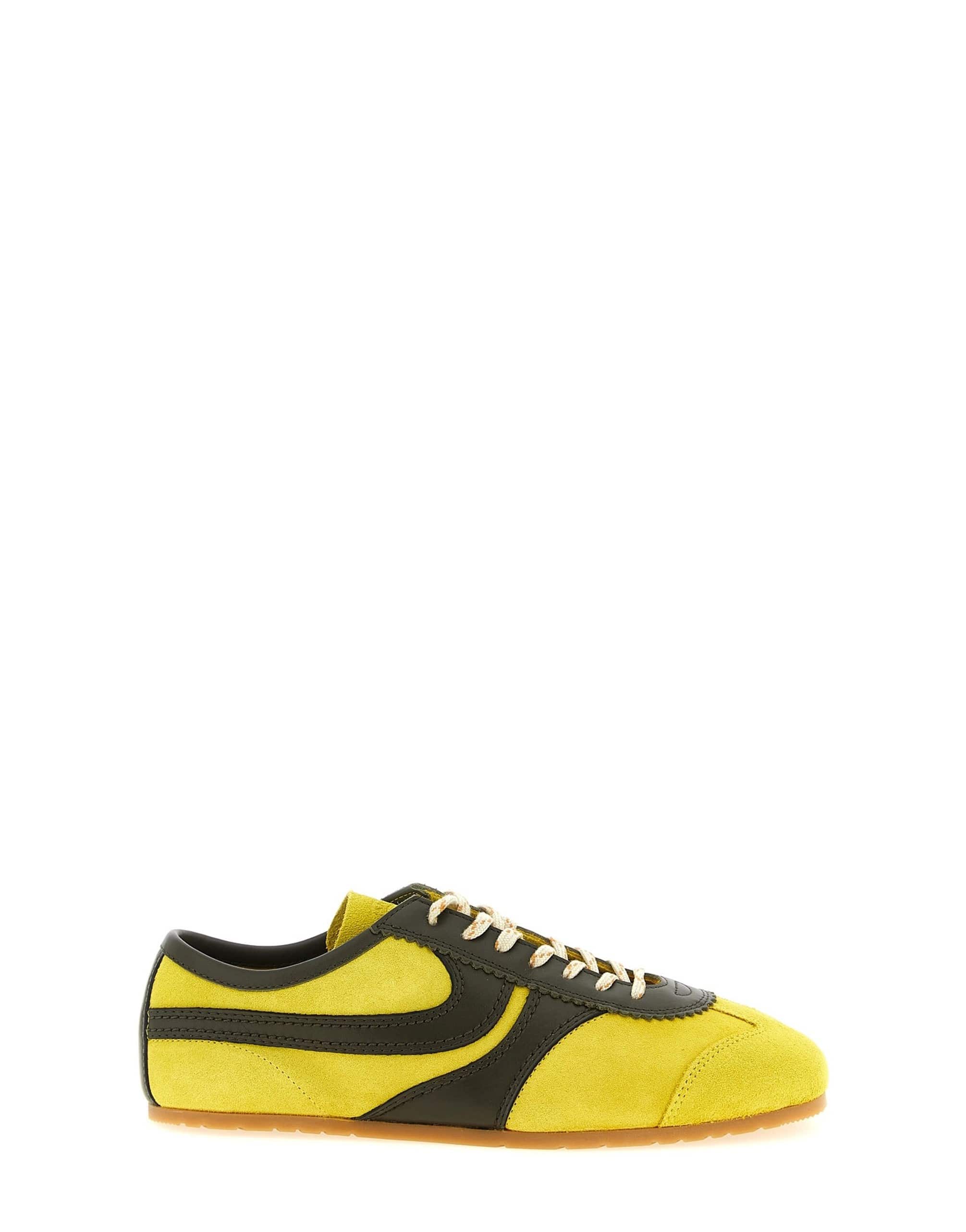 Dries Van Noten Dries Van Noten Yellow Suede Sneakers