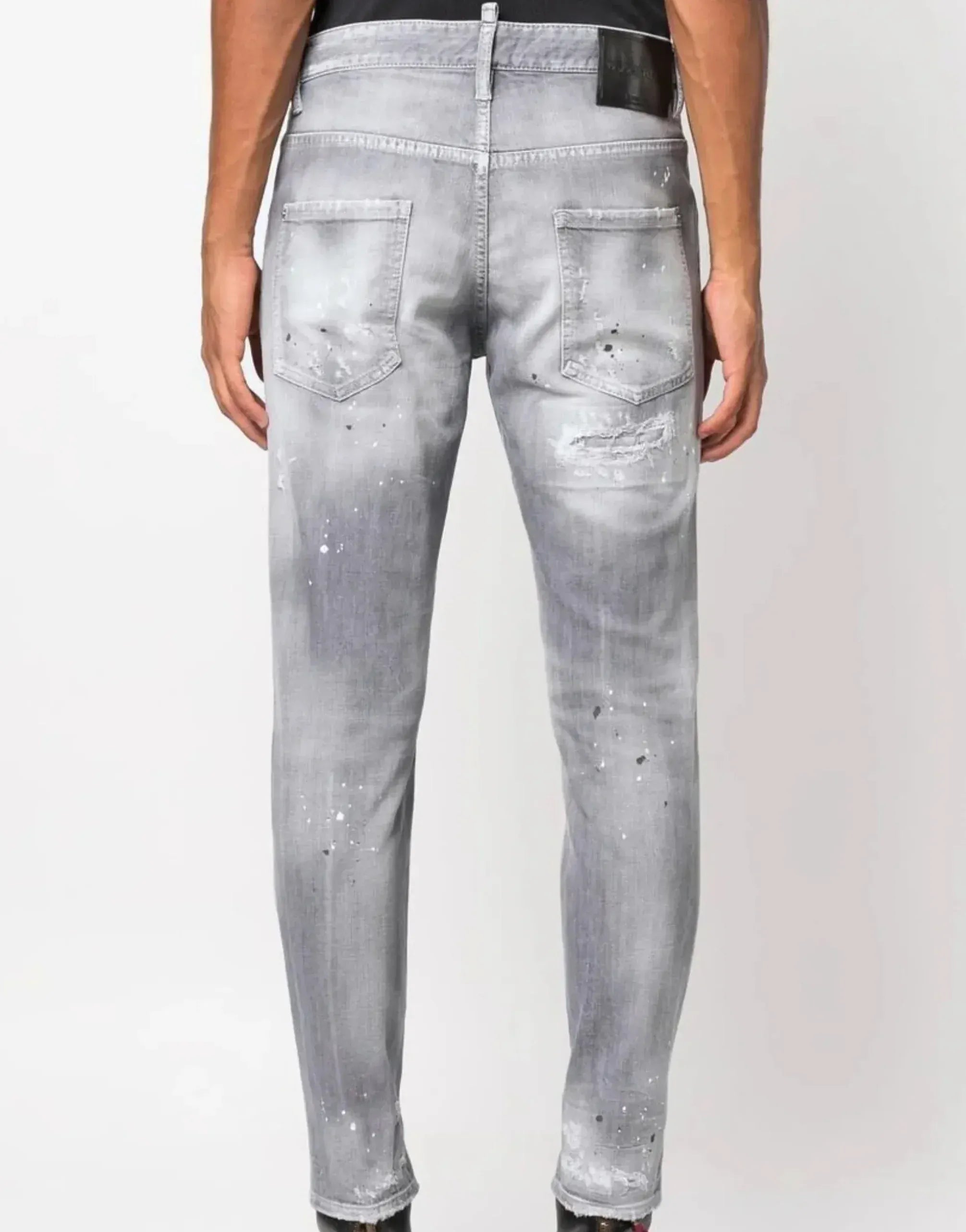 Dsquared² Acid-Wash Straight-Leg Jeans