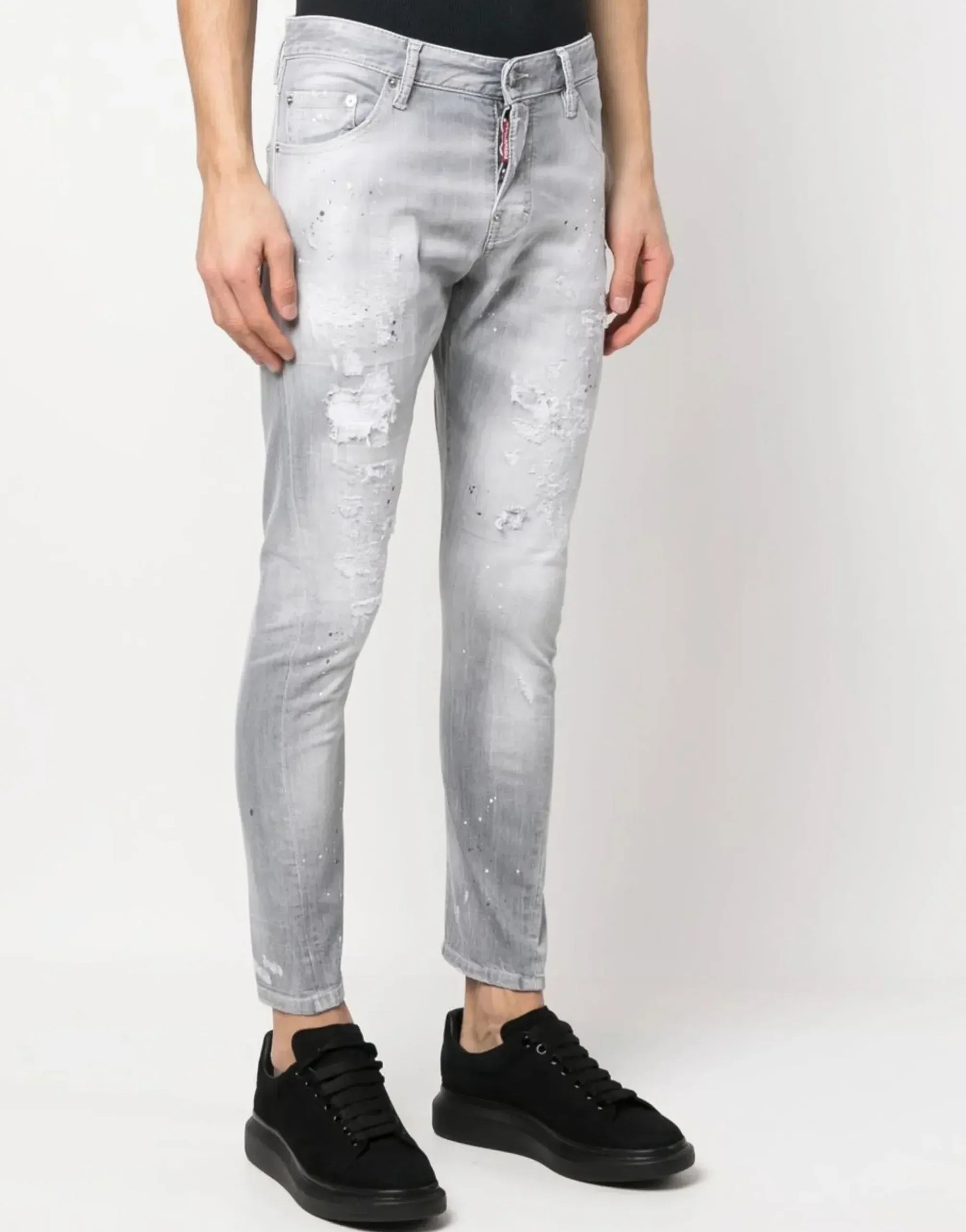 Dsquared² Mid-Rise Distressed Skinny Jeans