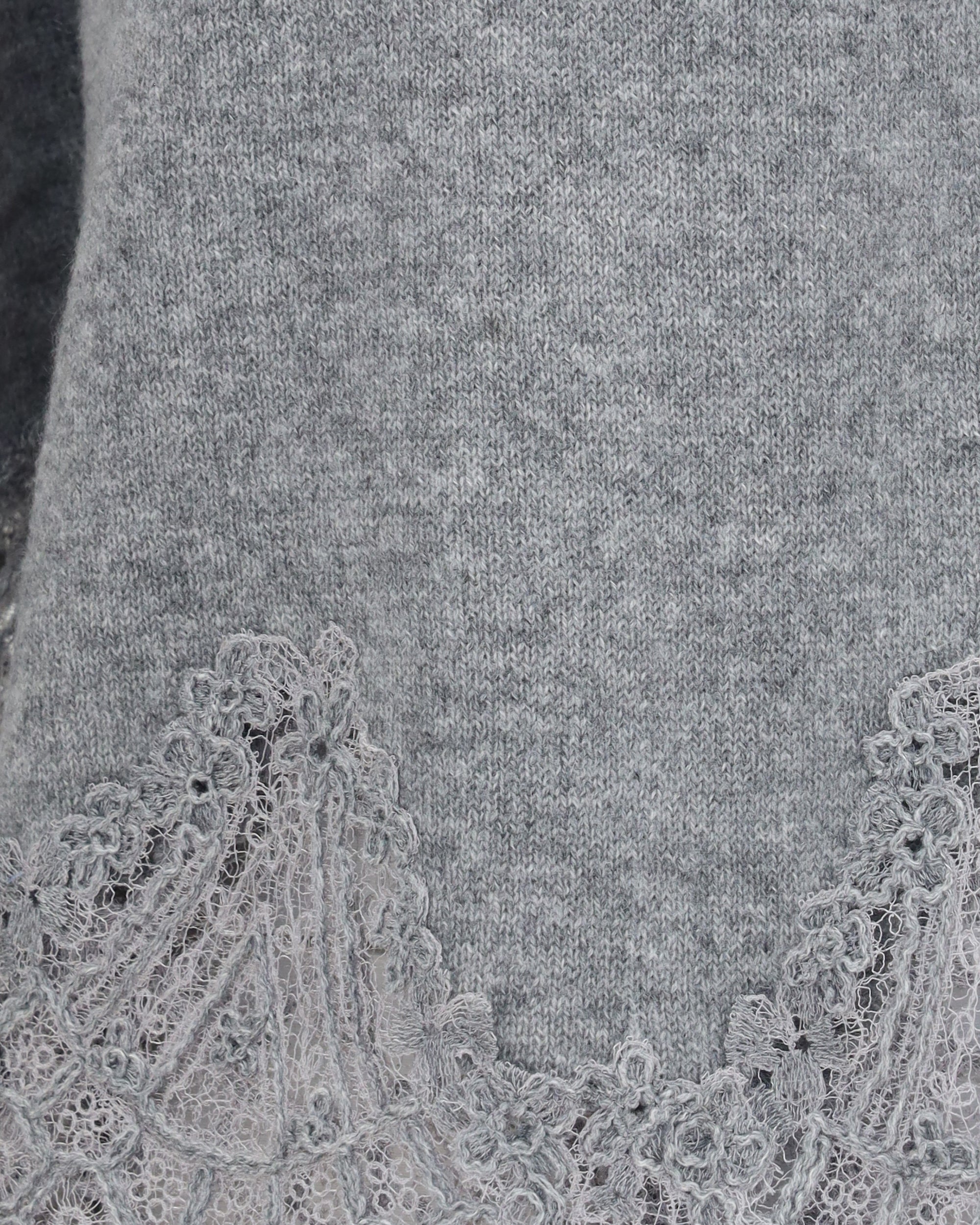 Ermanno Scervino Spitzenpullover mit U-Boot-Ausschnitt