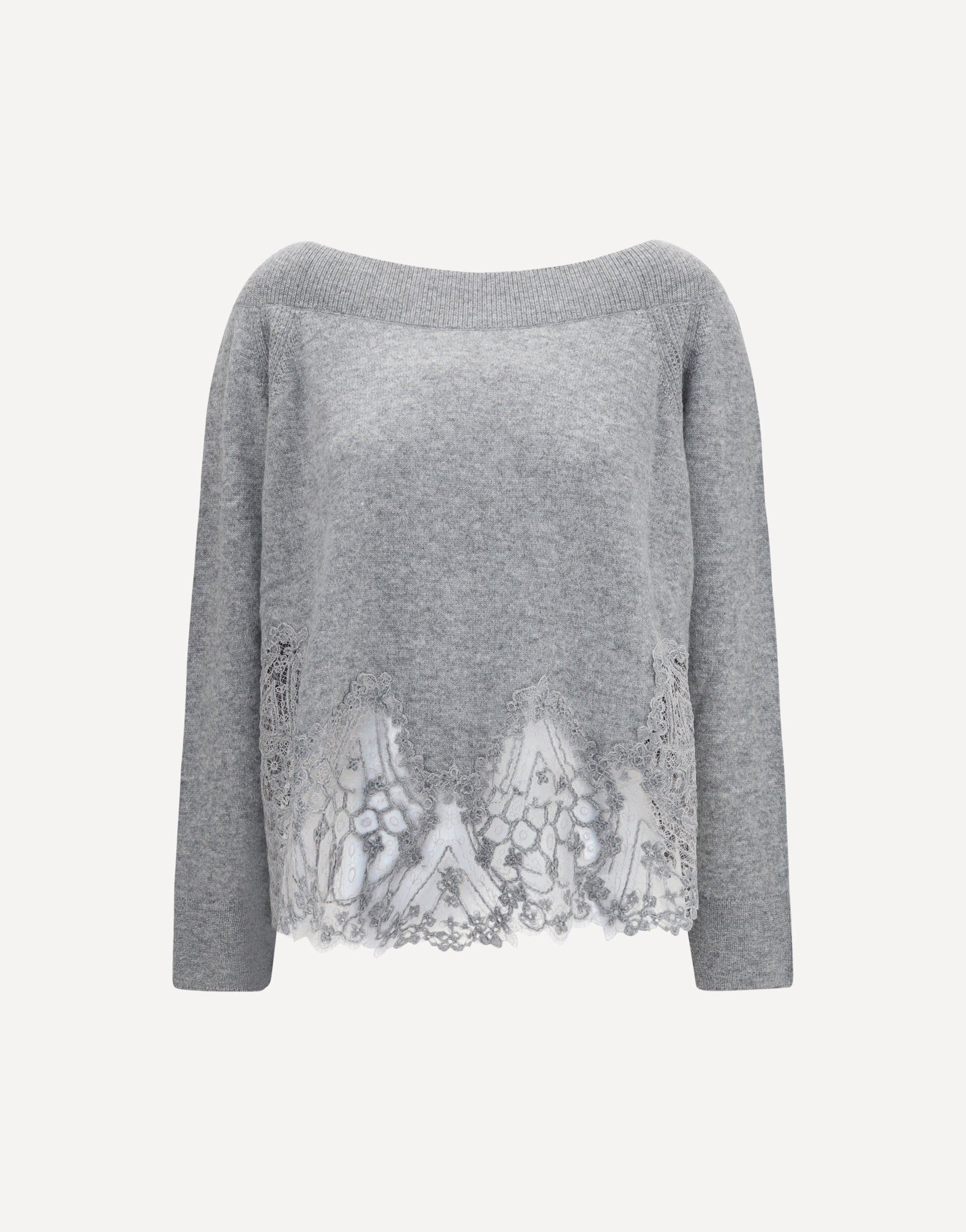 Ermanno Scervino Boat Neck Lace Sweater