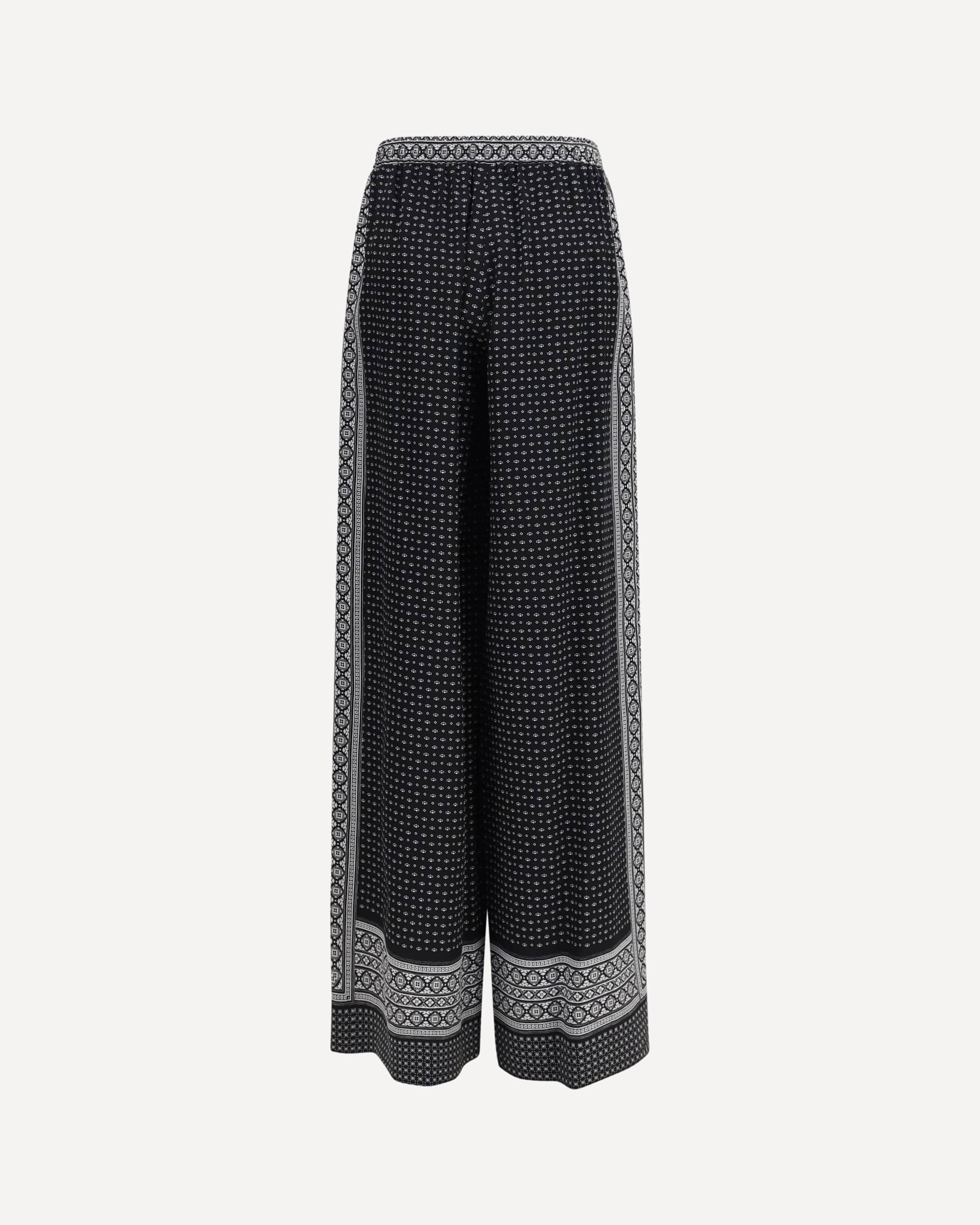 Ermanno Scervino Calça de Seda Estampada de Perna Larga - alternate view