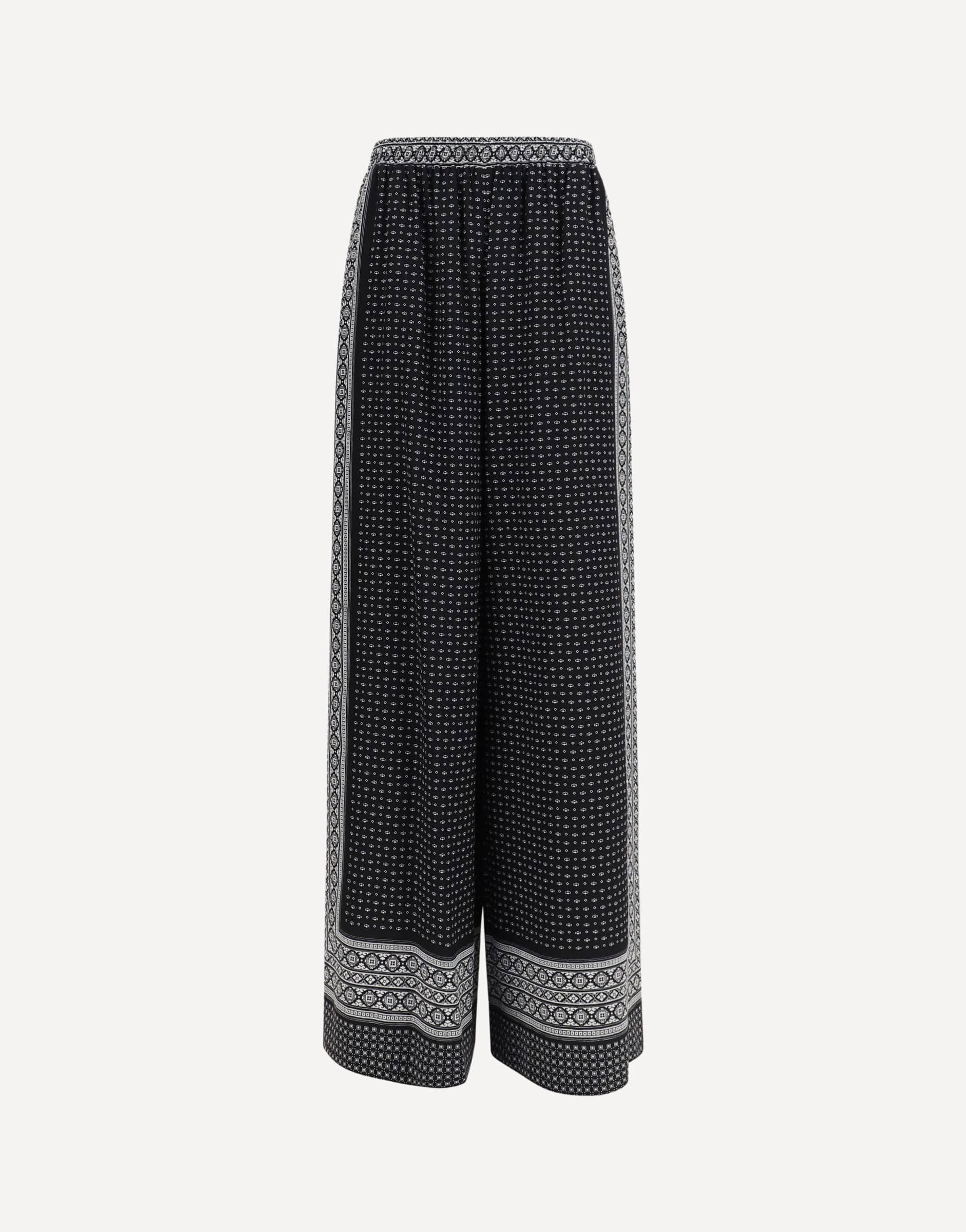 Ermanno Scervino Ermanno Scervino Printed Silk Wide-Leg Pants
