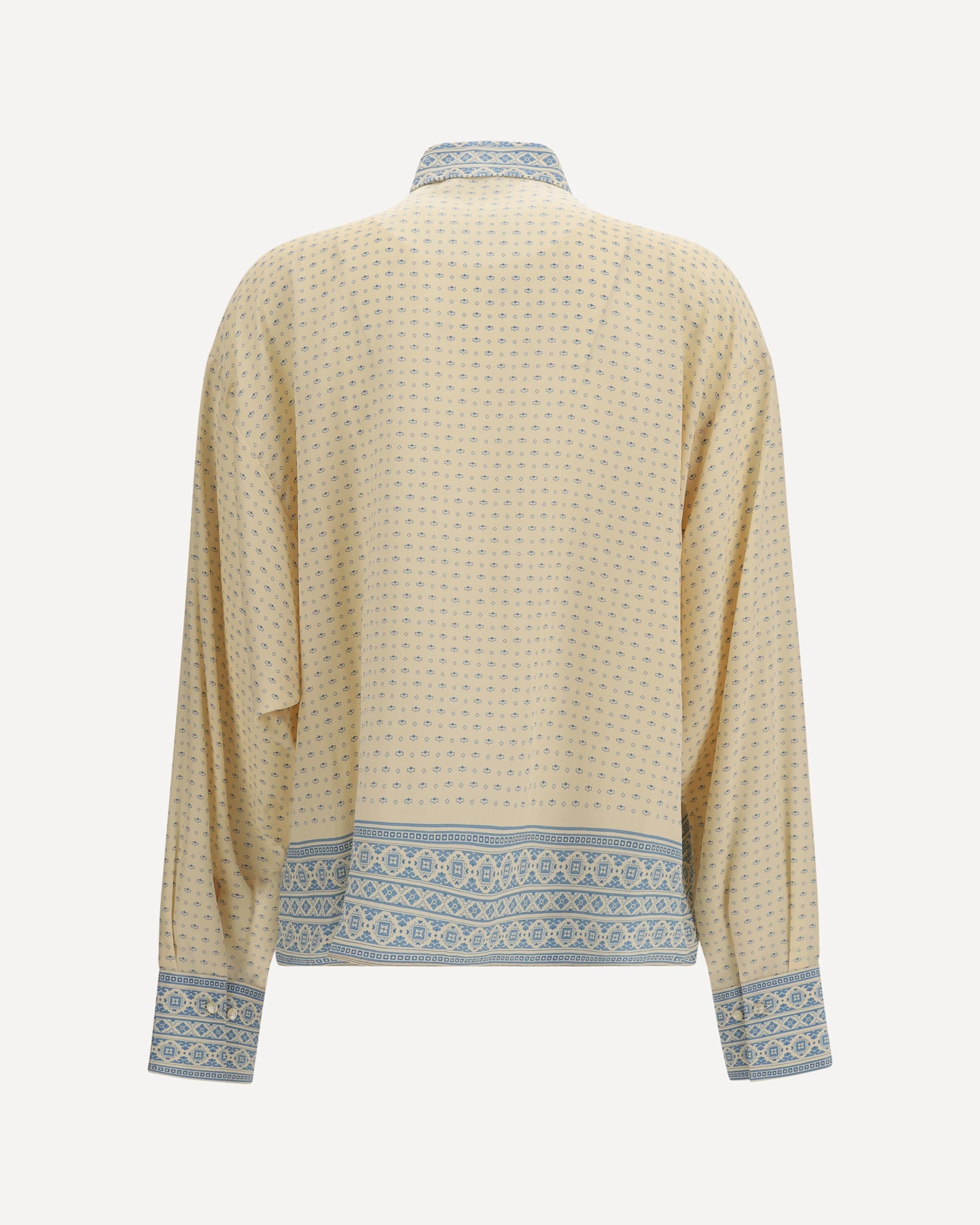 Ermanno Scervino Ermanno Scervino Silk Geometric Print Long Sleeve Shirt