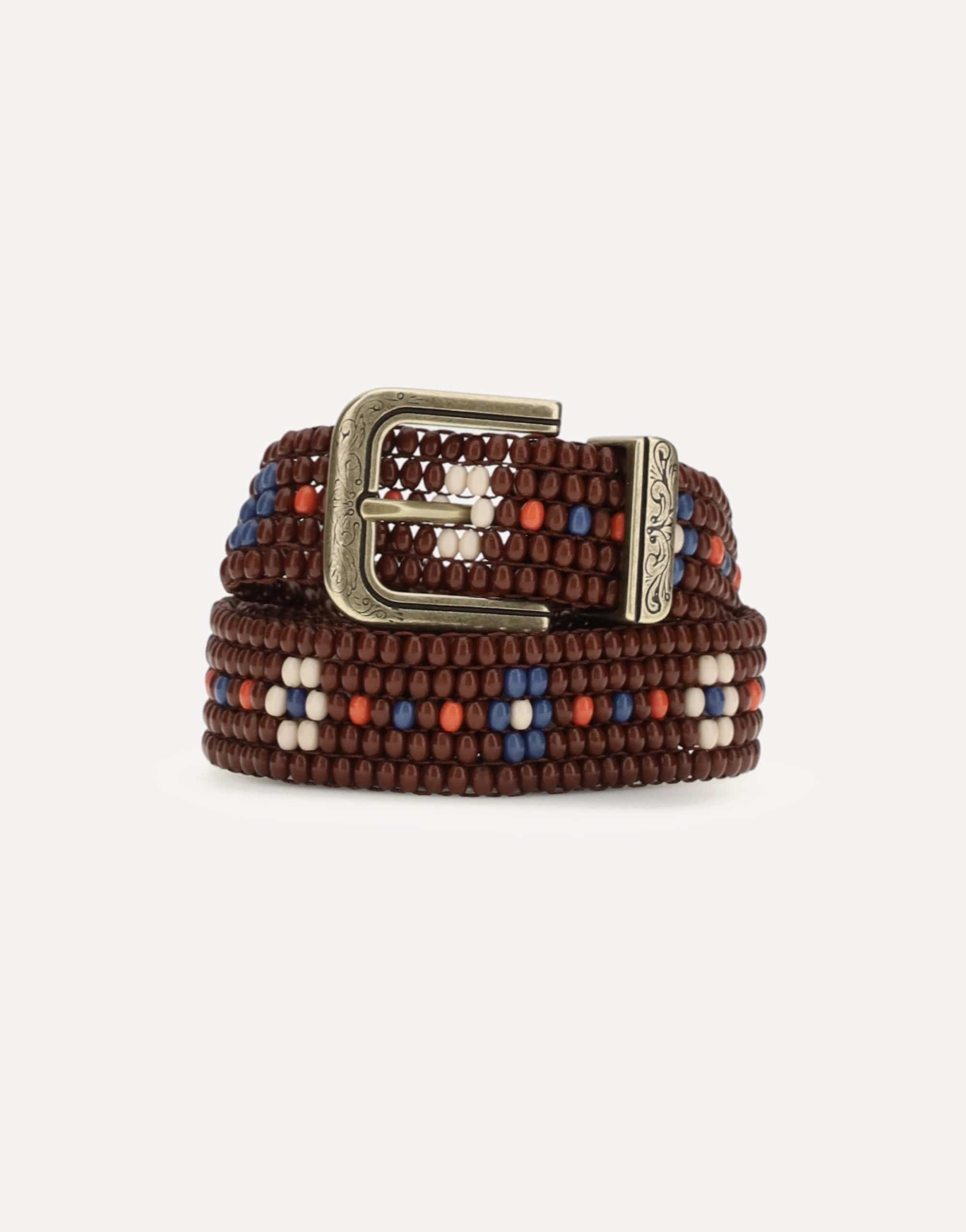 Etro Beaded Belt With Floral Motif