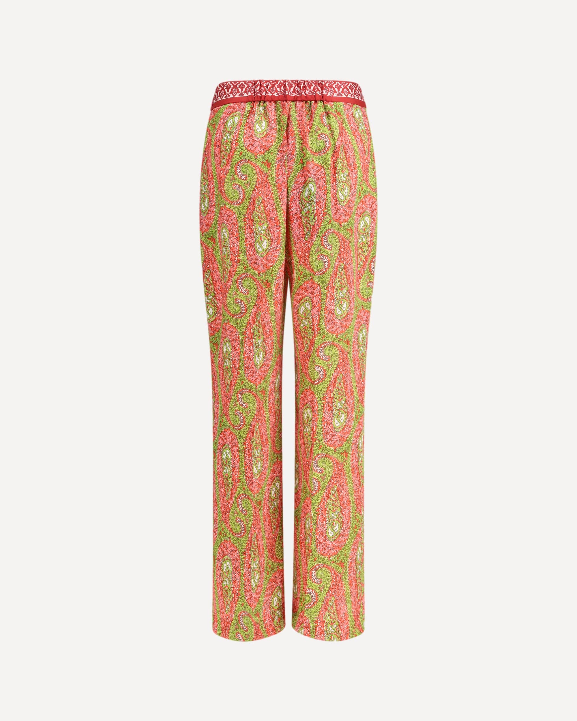 Etro Bootcut Trousers With Paisley Foliage Print
