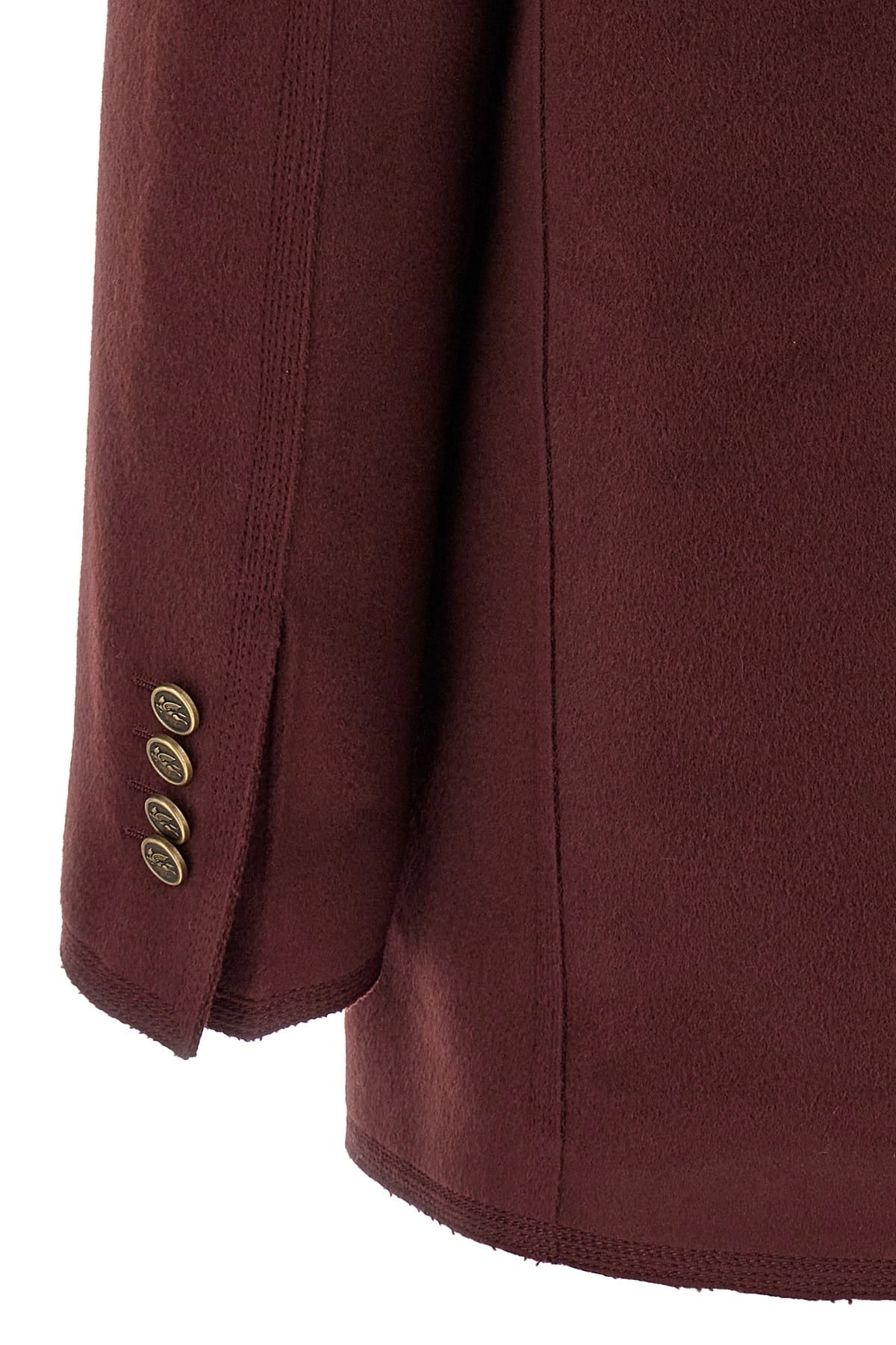 Etro Etro Bordeaux Double-Breasted Blazer