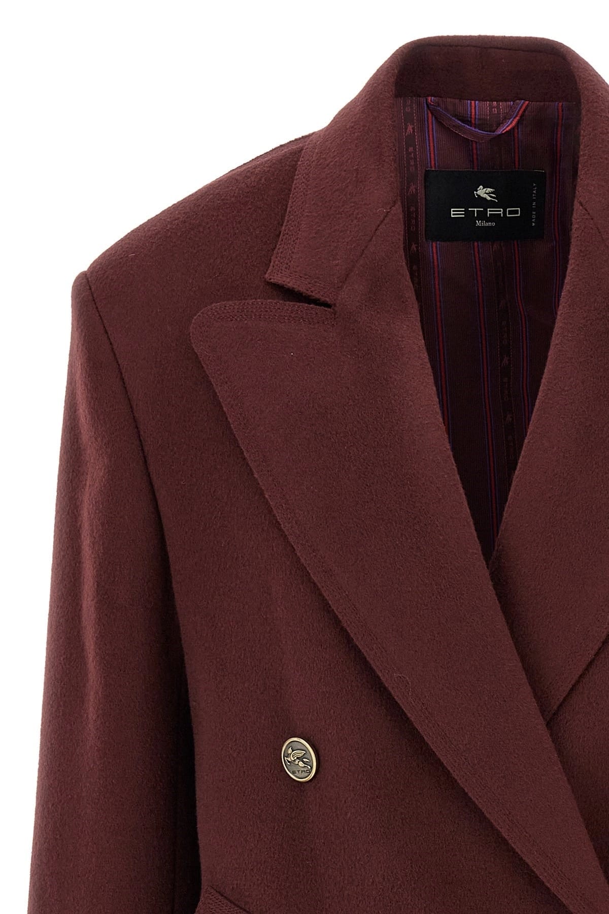 Etro Etro Bordeaux Double-Breasted Blazer