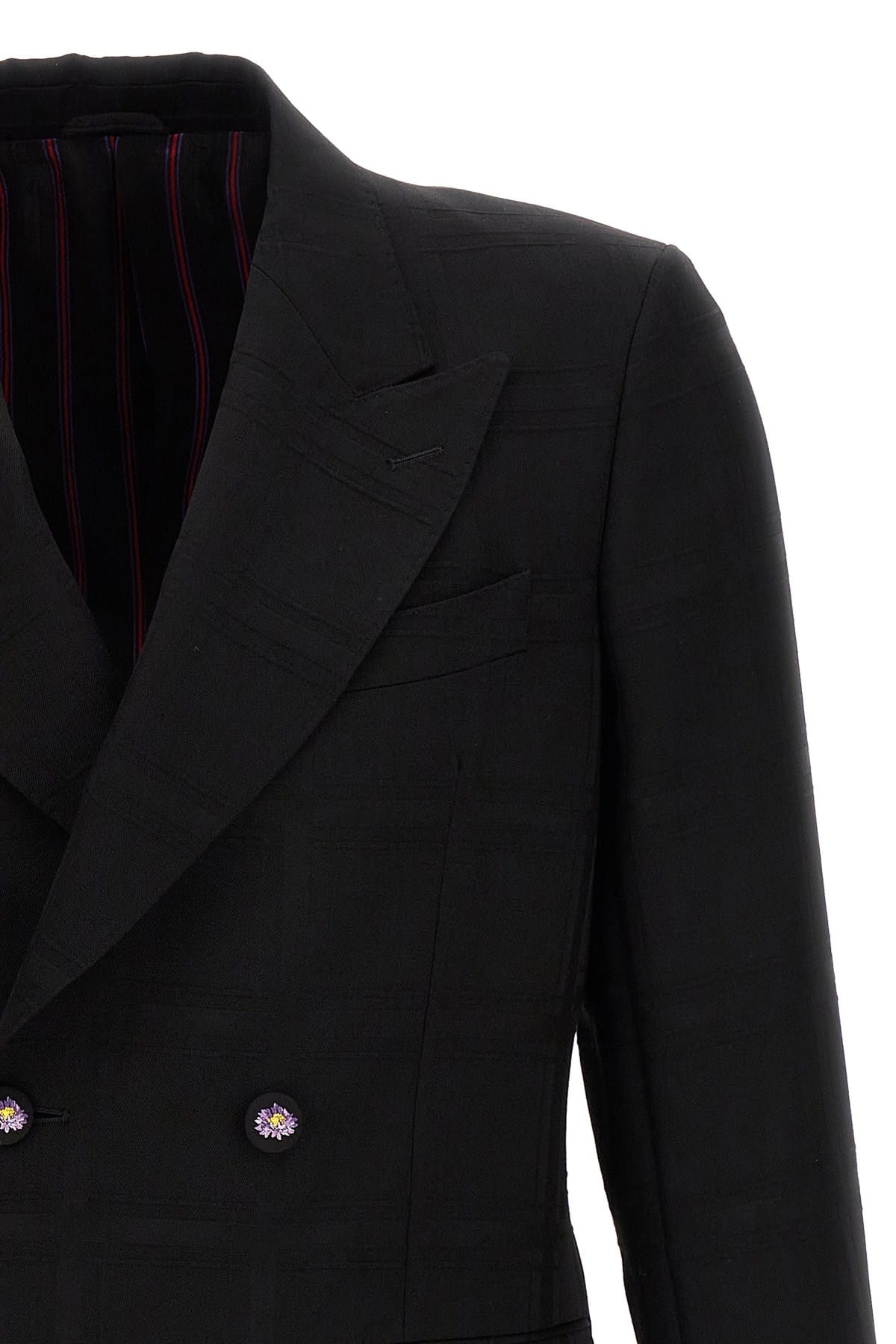 Etro Etro Check Double-Breasted Blazer