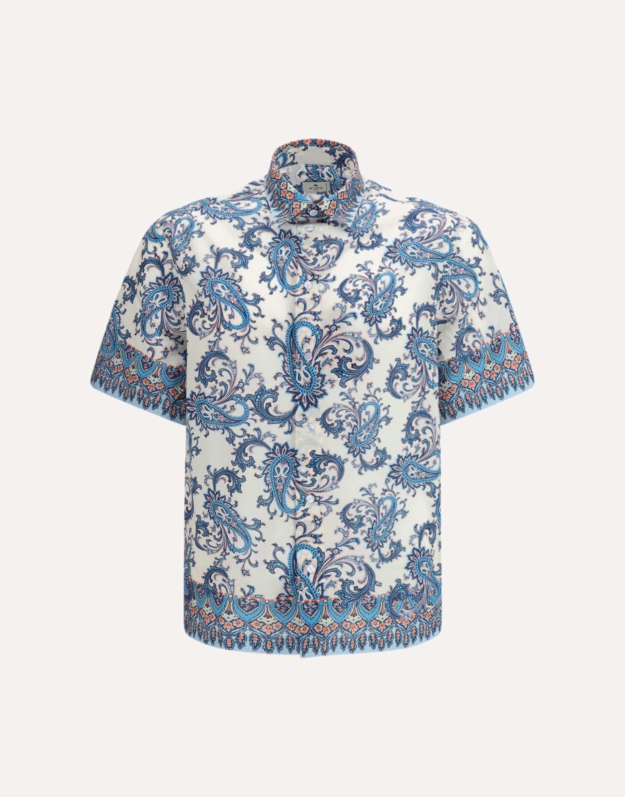 Etro Cotton Shirt With Floral And Paisley Motif