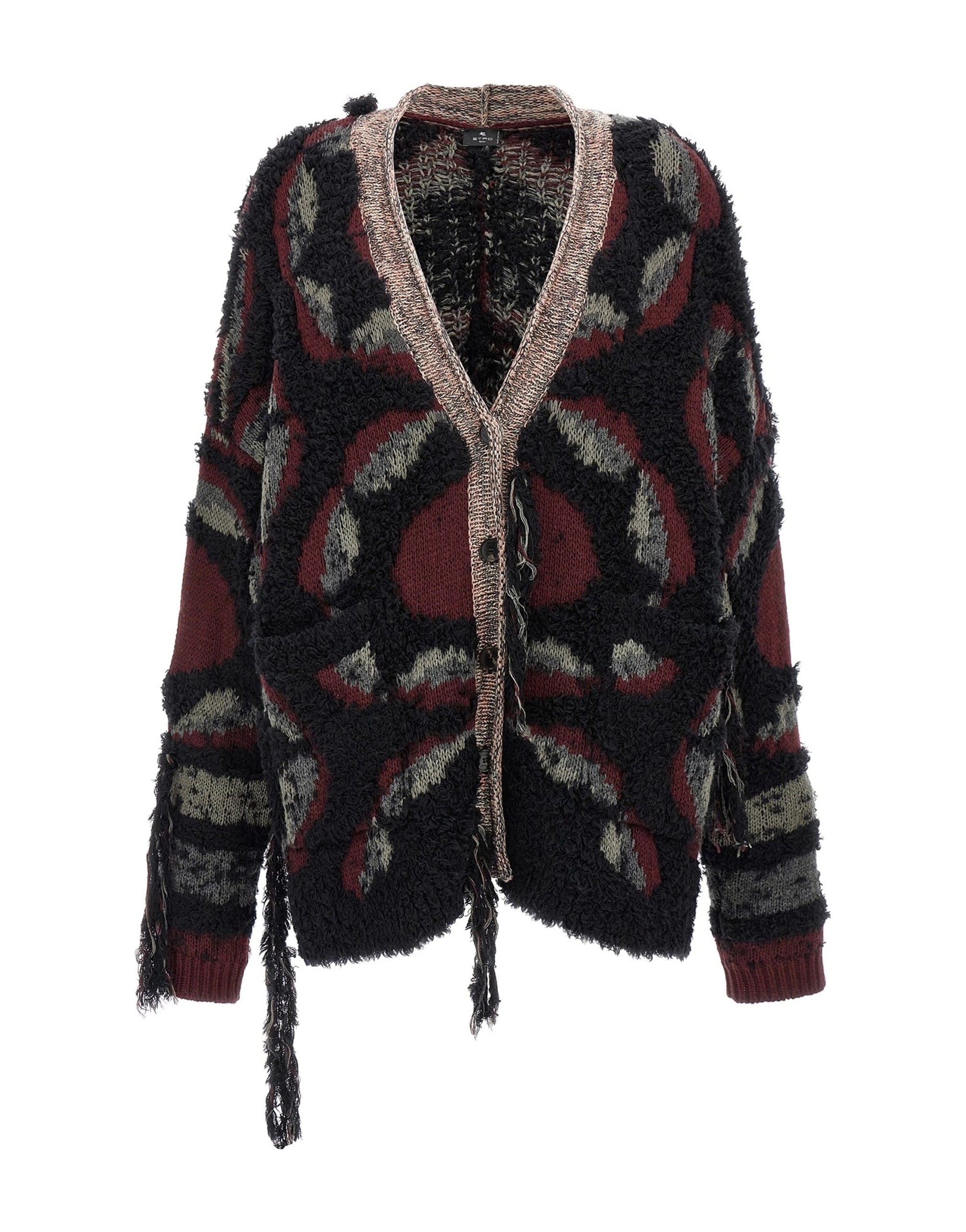 Etro Etro Fringed Oversized Cardigan