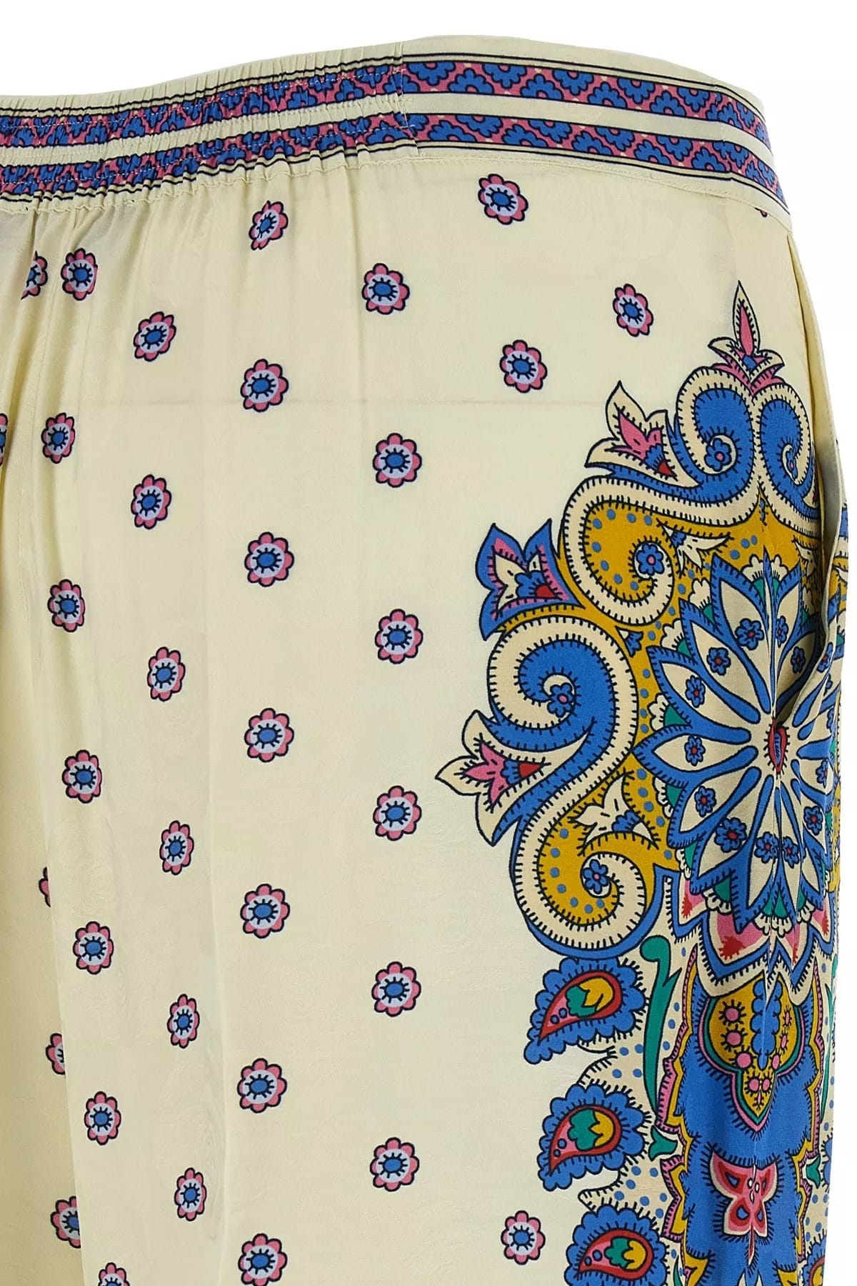 Etro Etro Jacquard Rose Palazzo Pants