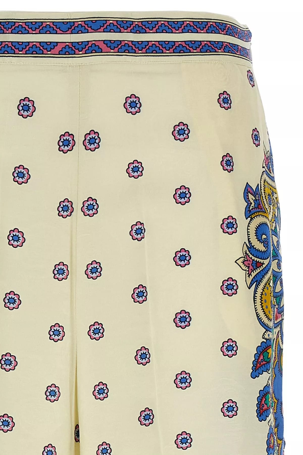 Etro Etro Jacquard Rose Palazzo Pants