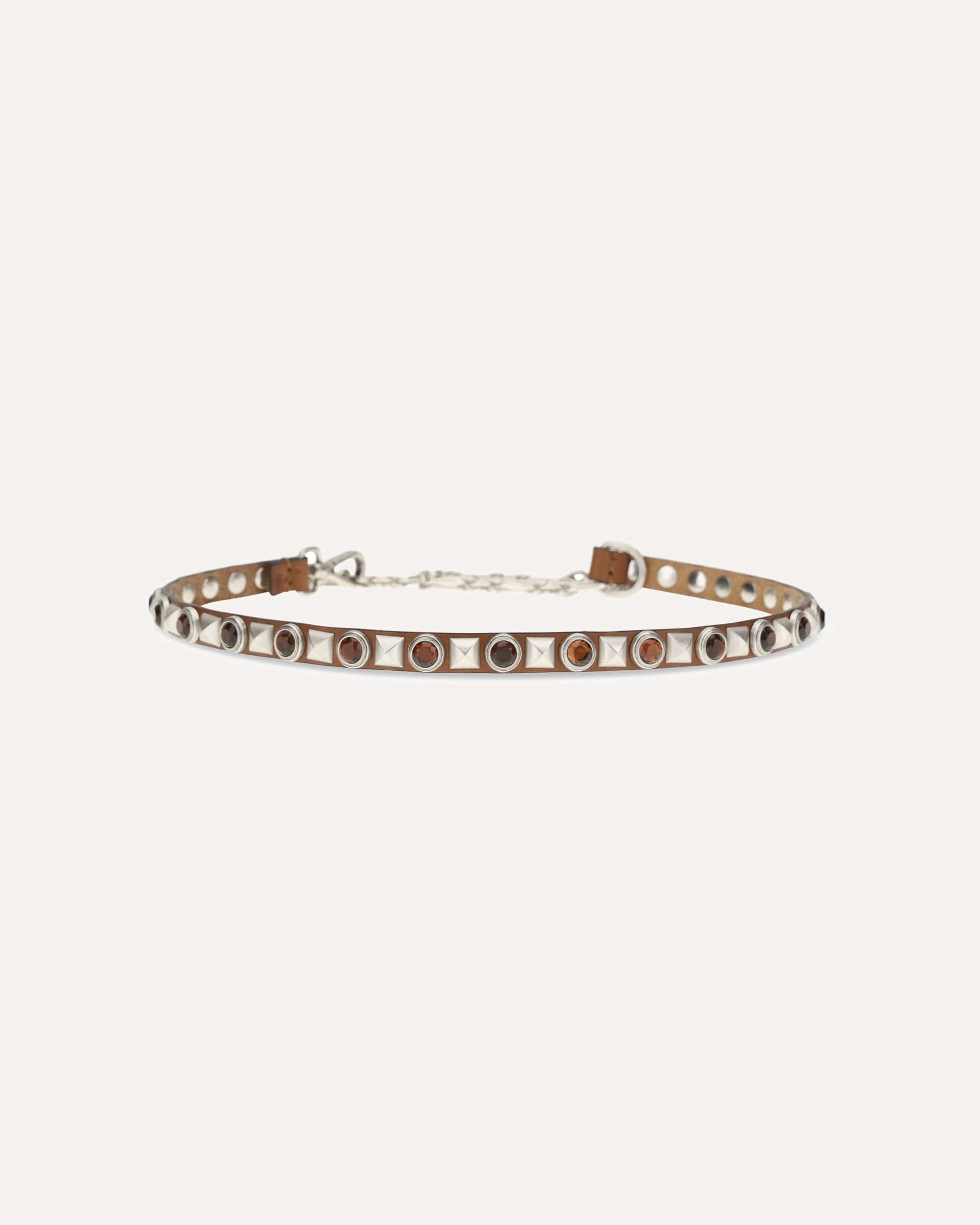 Etro Leather Belt With Jeweled Studs - alternate view