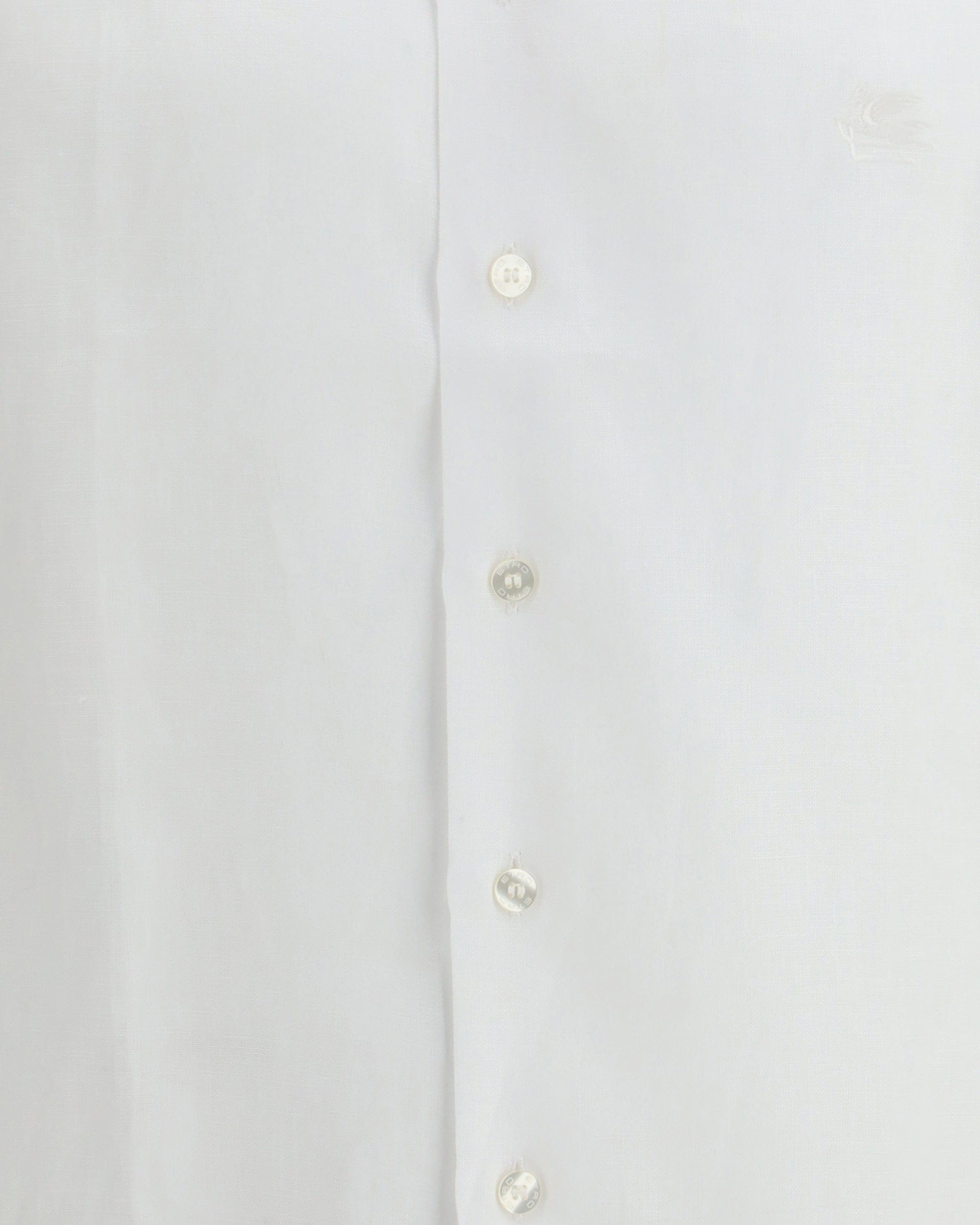 Etro Linen Shirt With Pegaso Embroidery