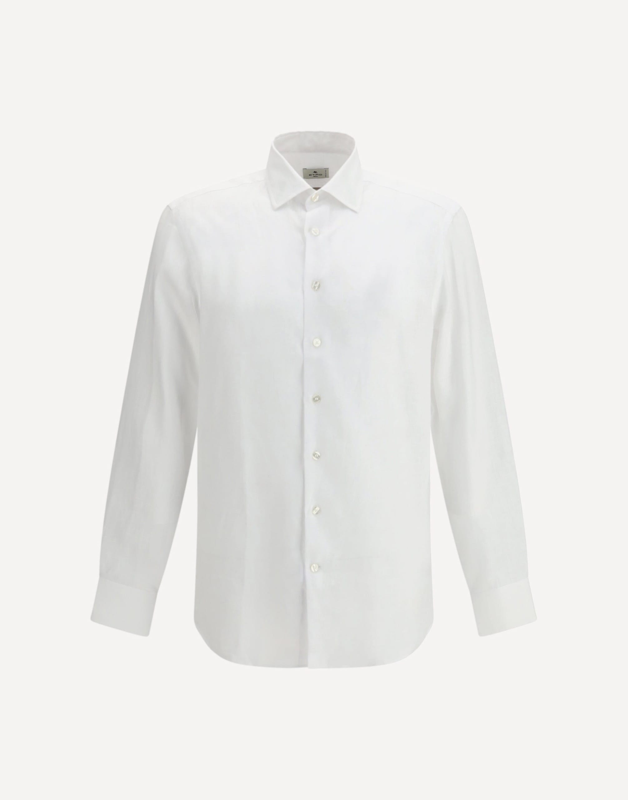 Etro Linen Shirt With Pegaso Embroidery