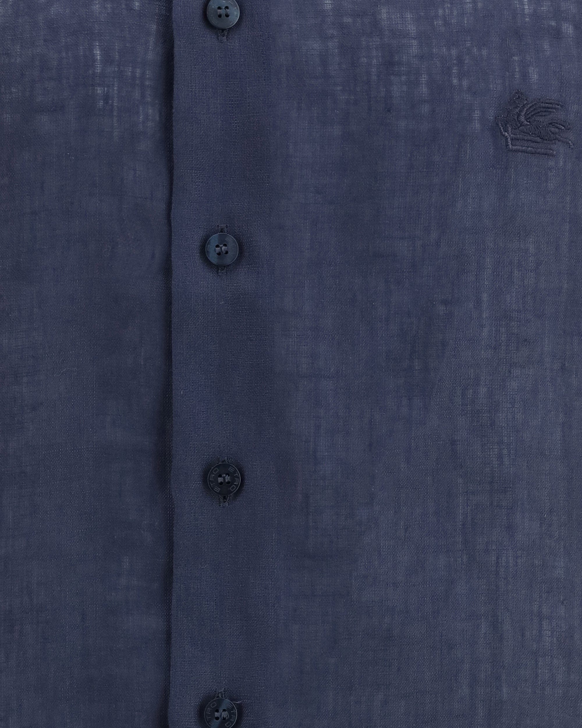 Etro Linen Shirt With Pegaso Embroidery