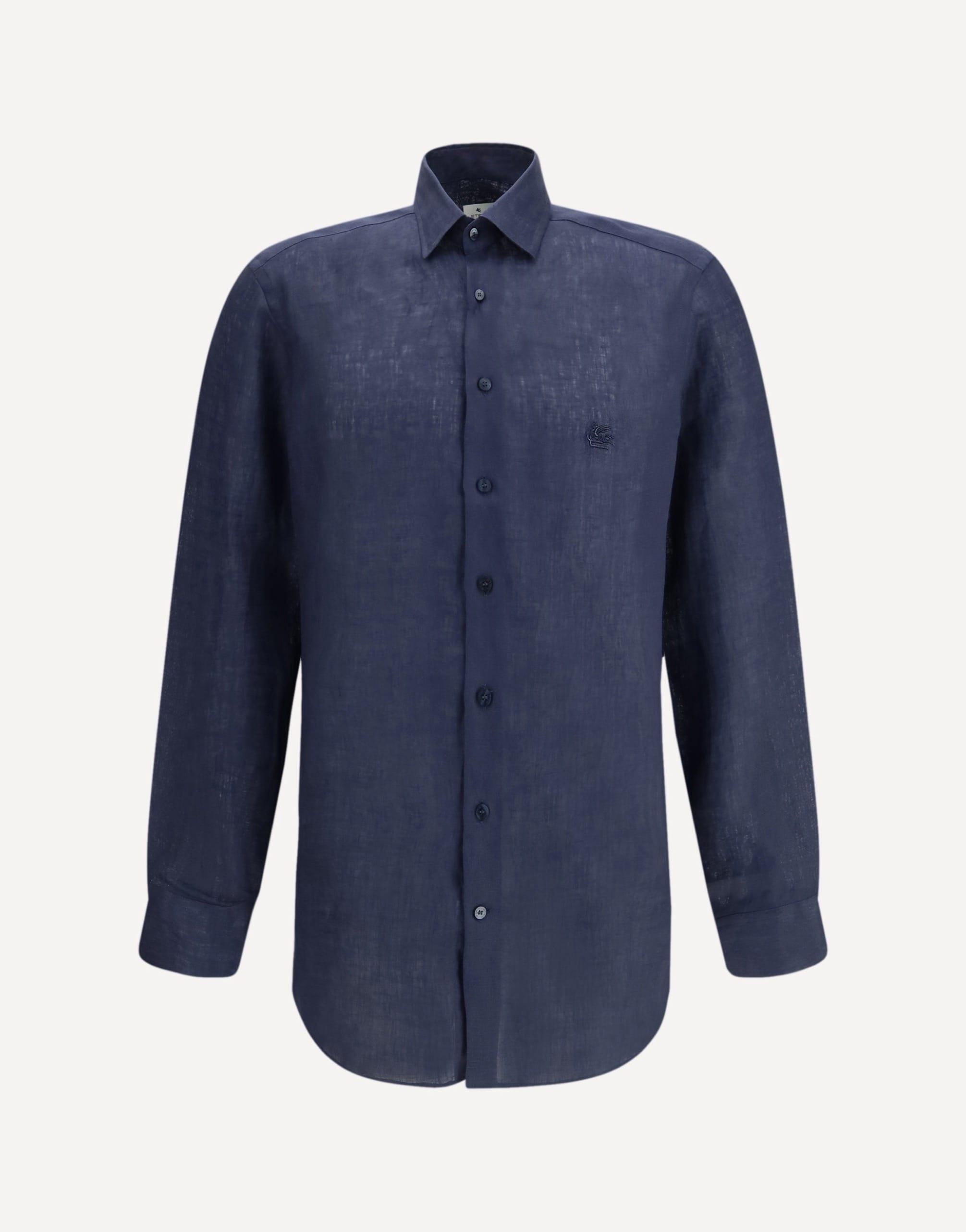 Etro Linen Shirt With Pegaso Embroidery