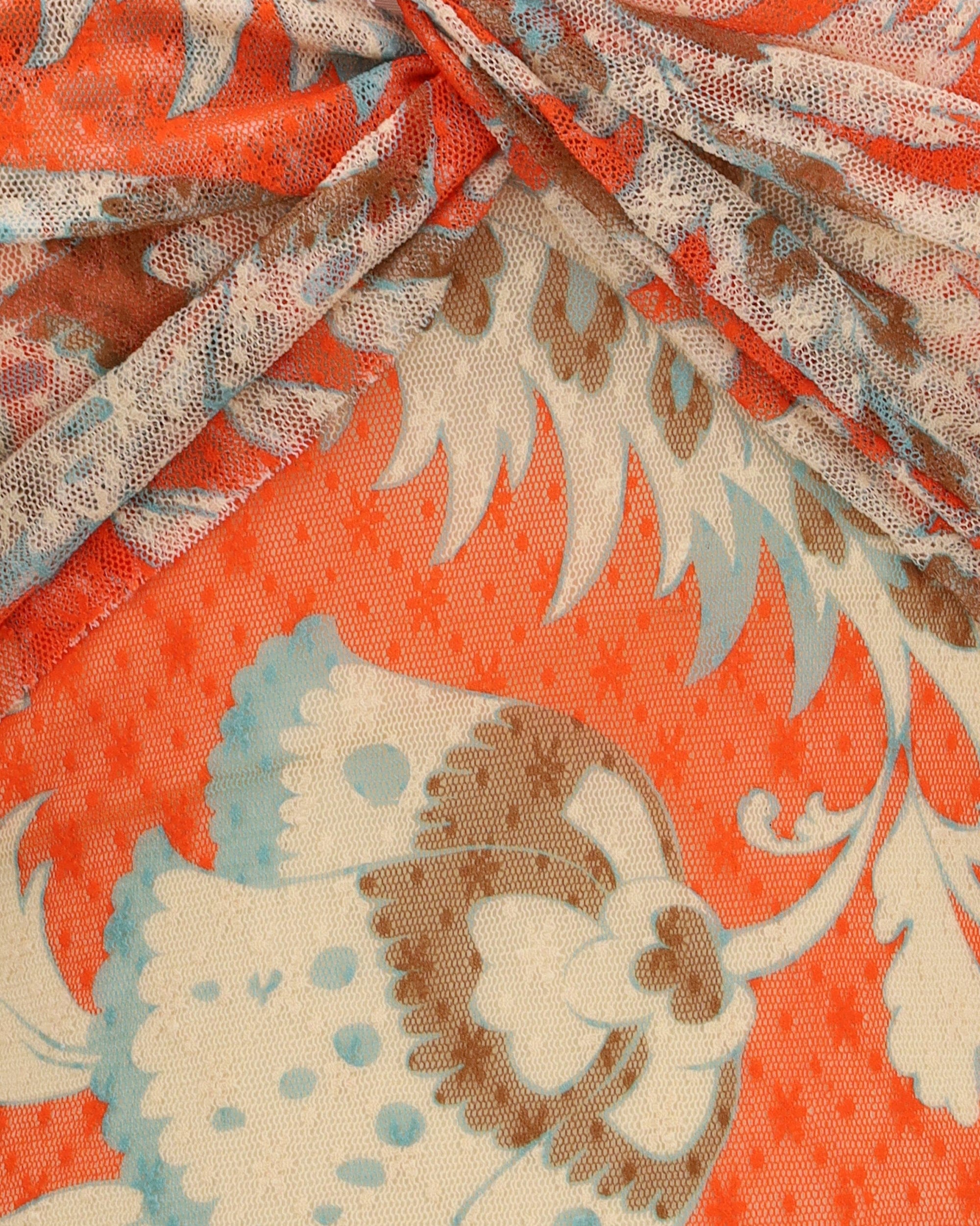 Etro Long V-Neck Ruffled Dress