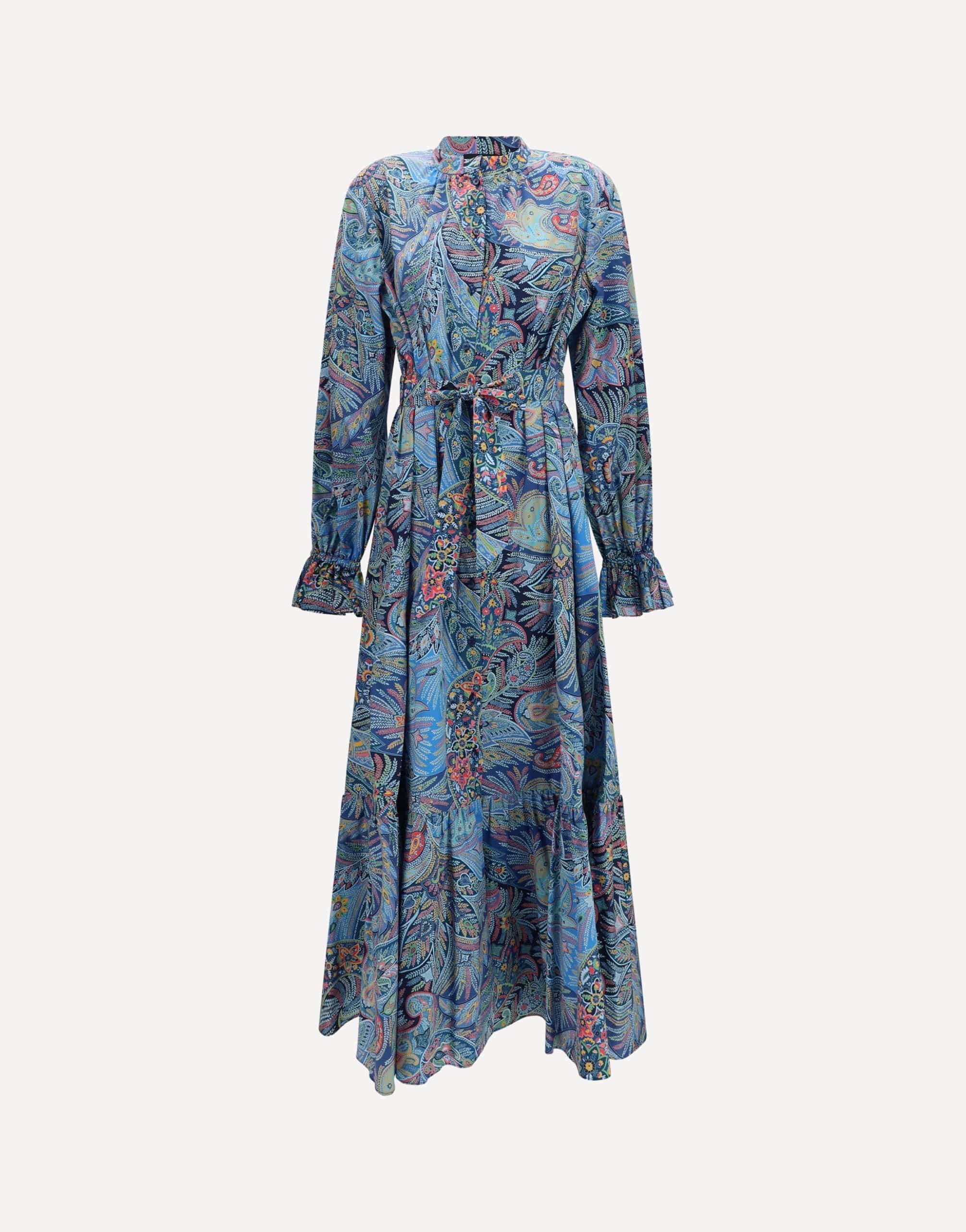 Etro Paisley Print Cotton-Blend Shirt Dress