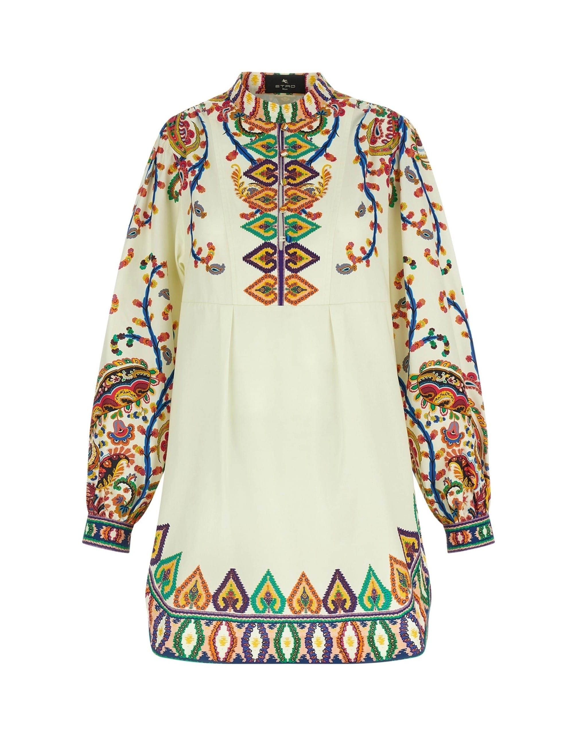 Etro Etro Paisley Print Poplin Mini Dress