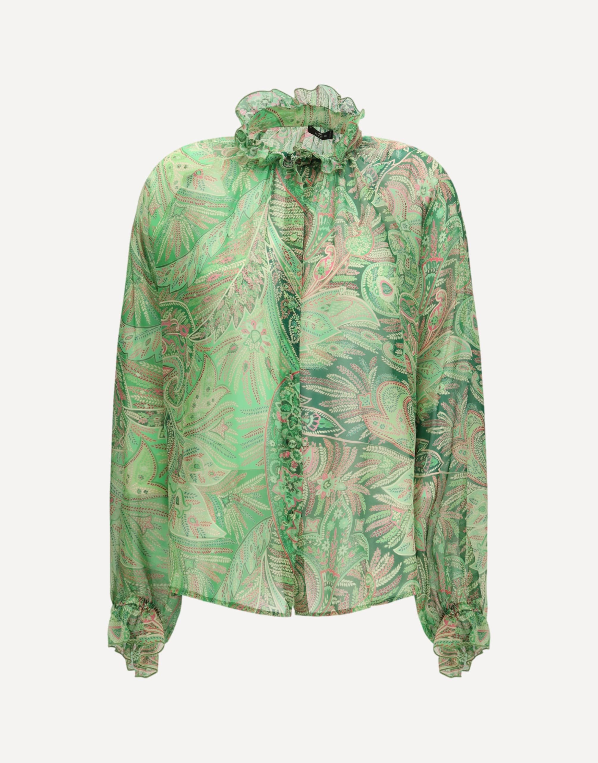 Etro Paisley Ruffled Shirt