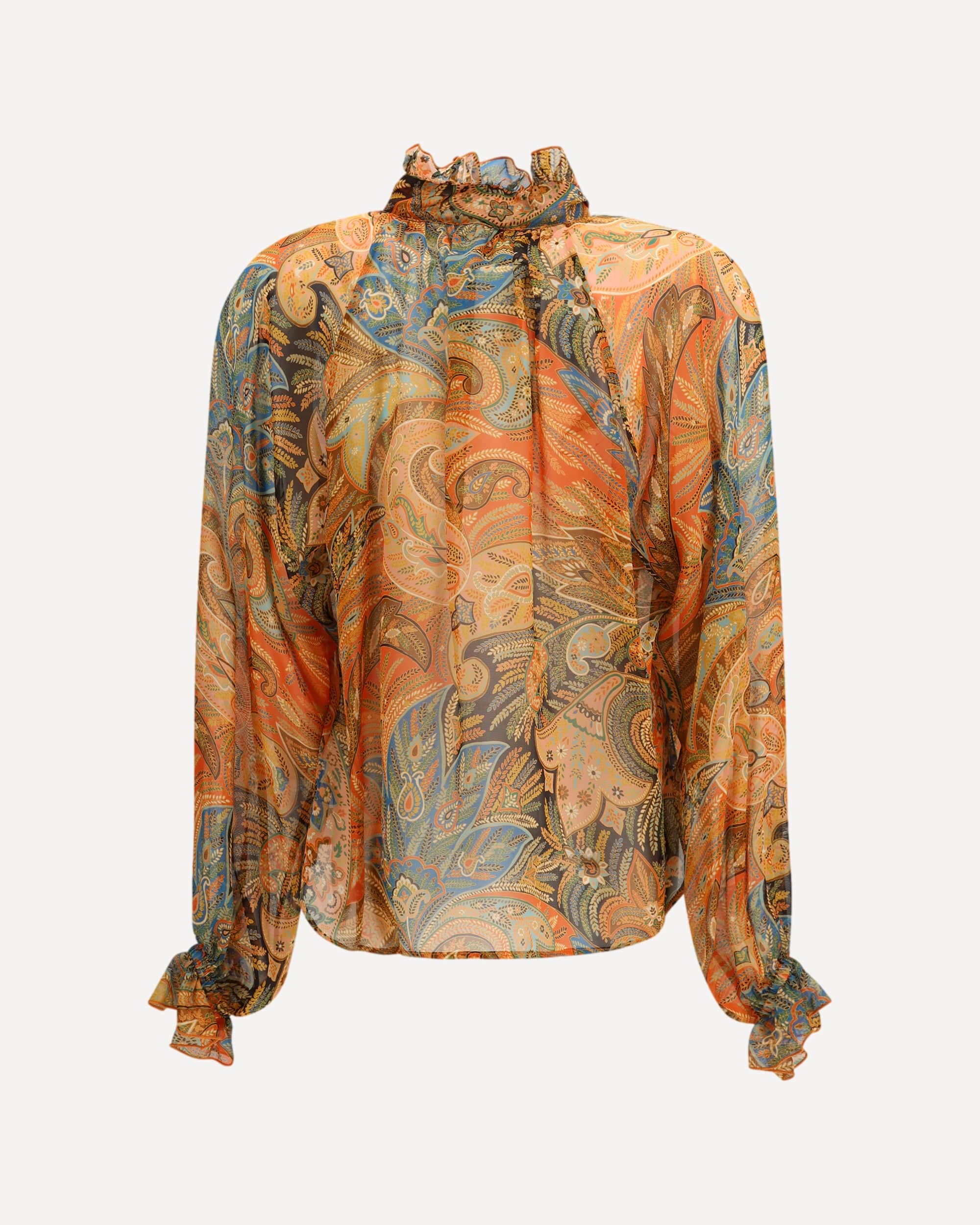 Etro Paisley Ruffled Shirt