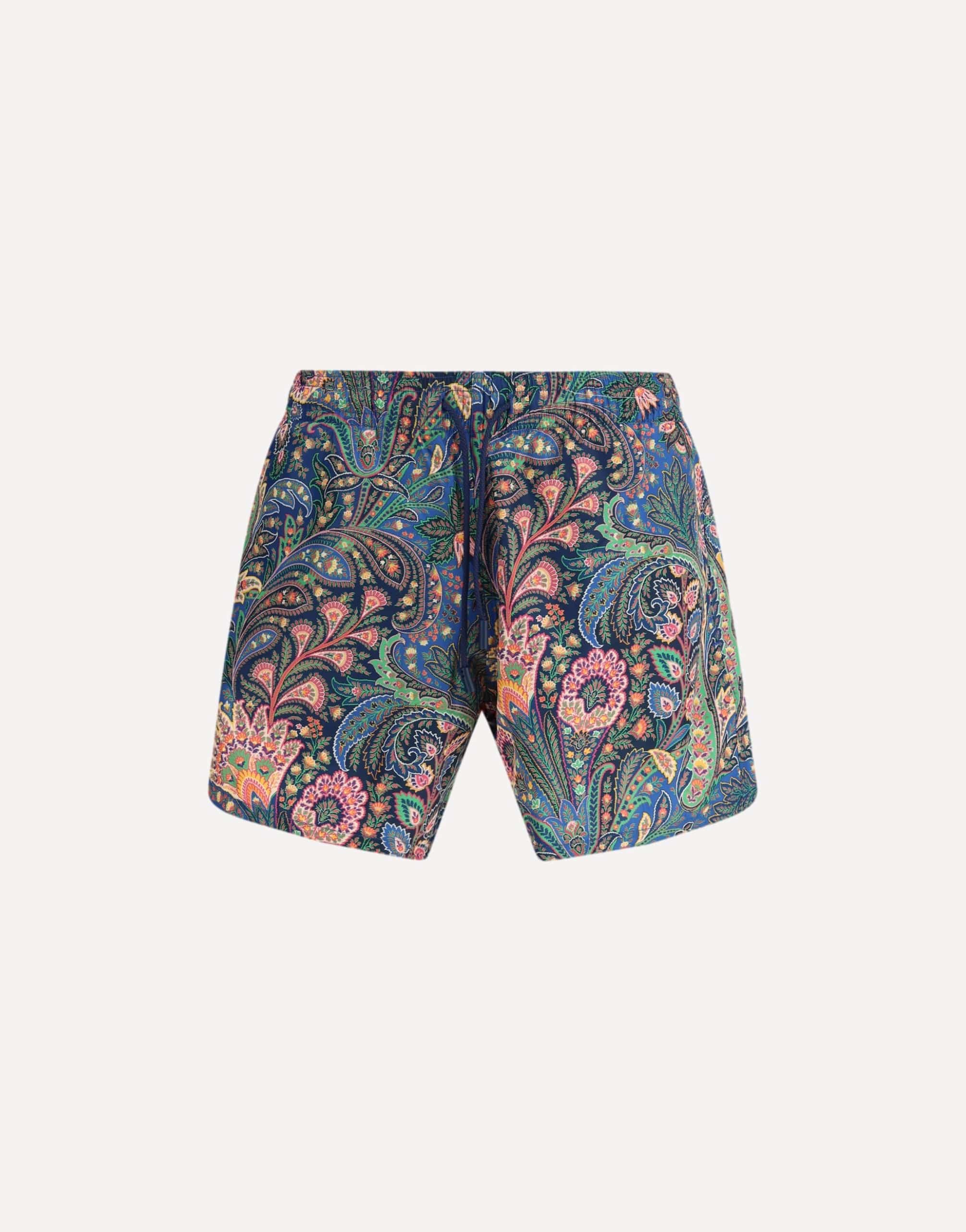 Etro Roma Swim Shorts With Placed Floral Print