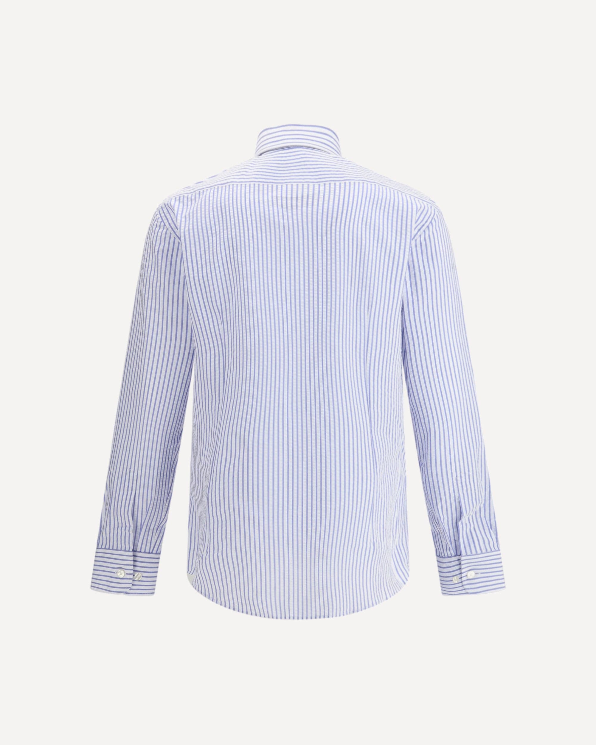 Etro Striped Cotton Shirt With Embroidered Pegaso Logo - alternate view