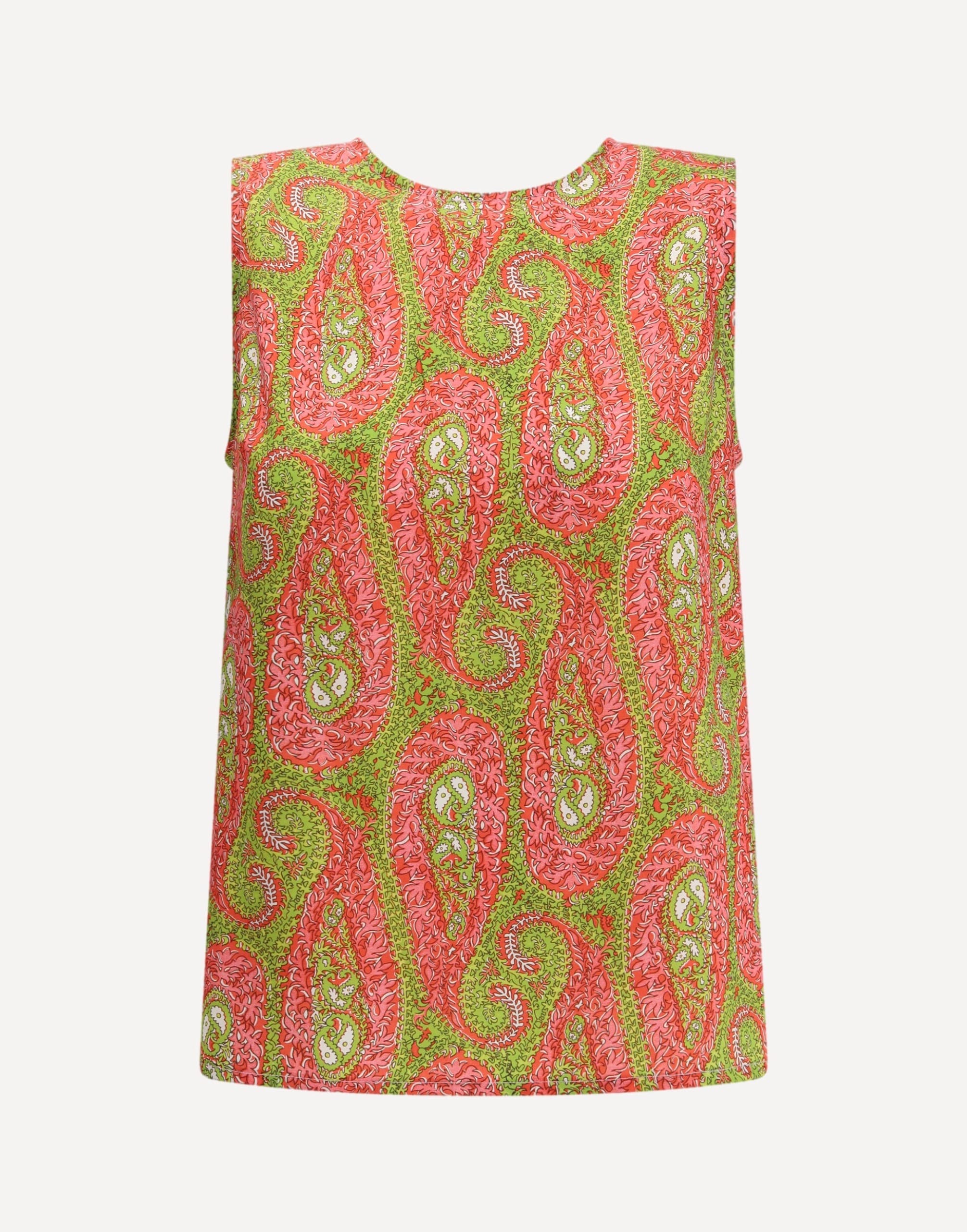 Etro Twill Top With Paisley Foliage Motif