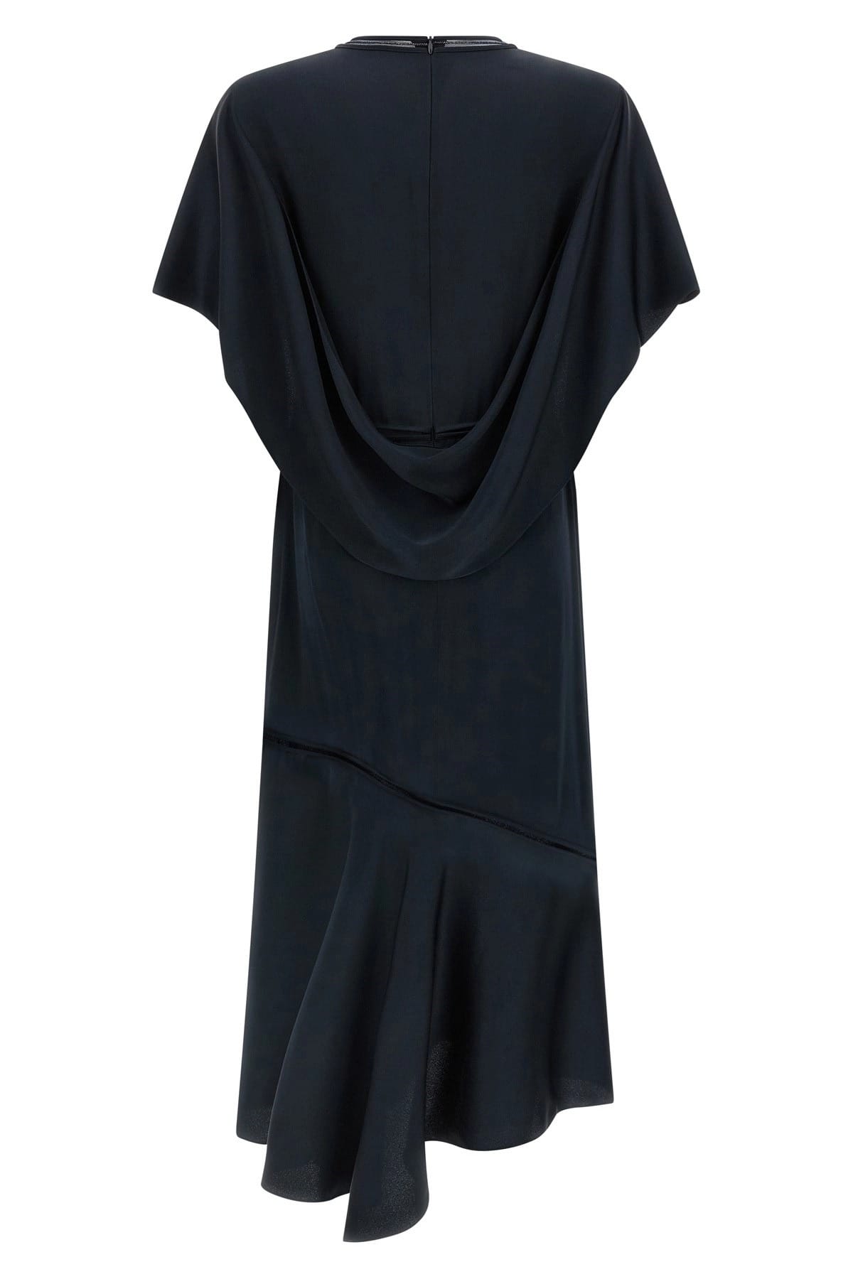 Fabiana Filippi Fabiana Filippi Blue Ruffle Cut-Out Midi Dress